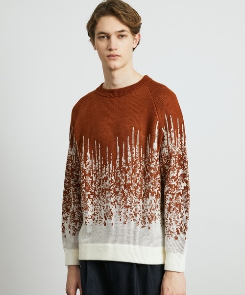 グラデーションジャガードニット