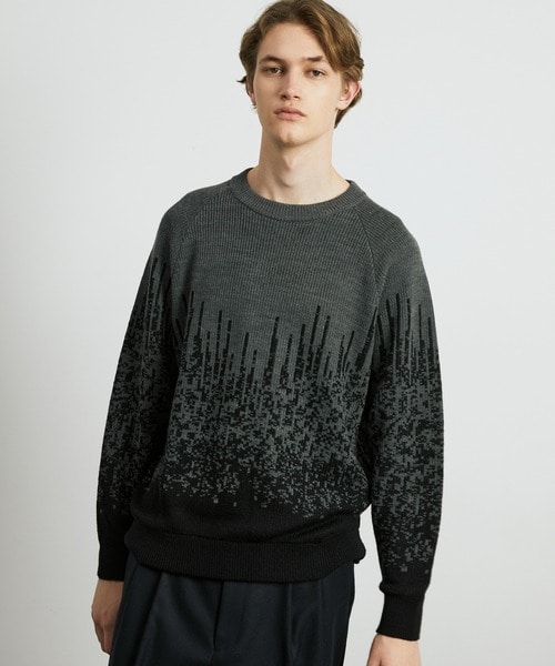 〈残りわずか〉グラデーションジャガードニット