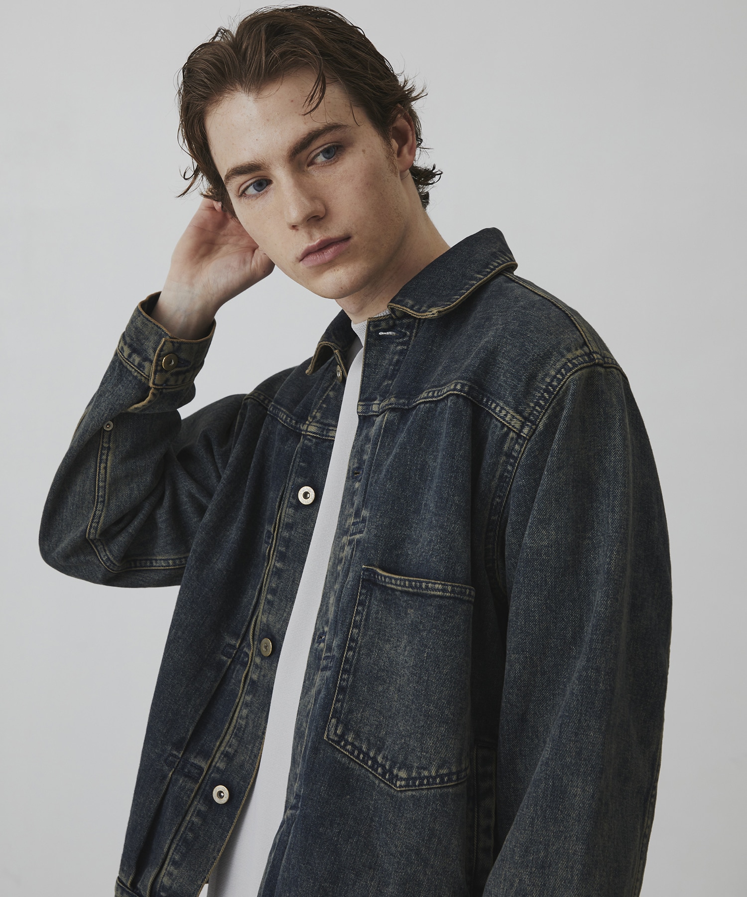 オーバーダイデニム ジャケット