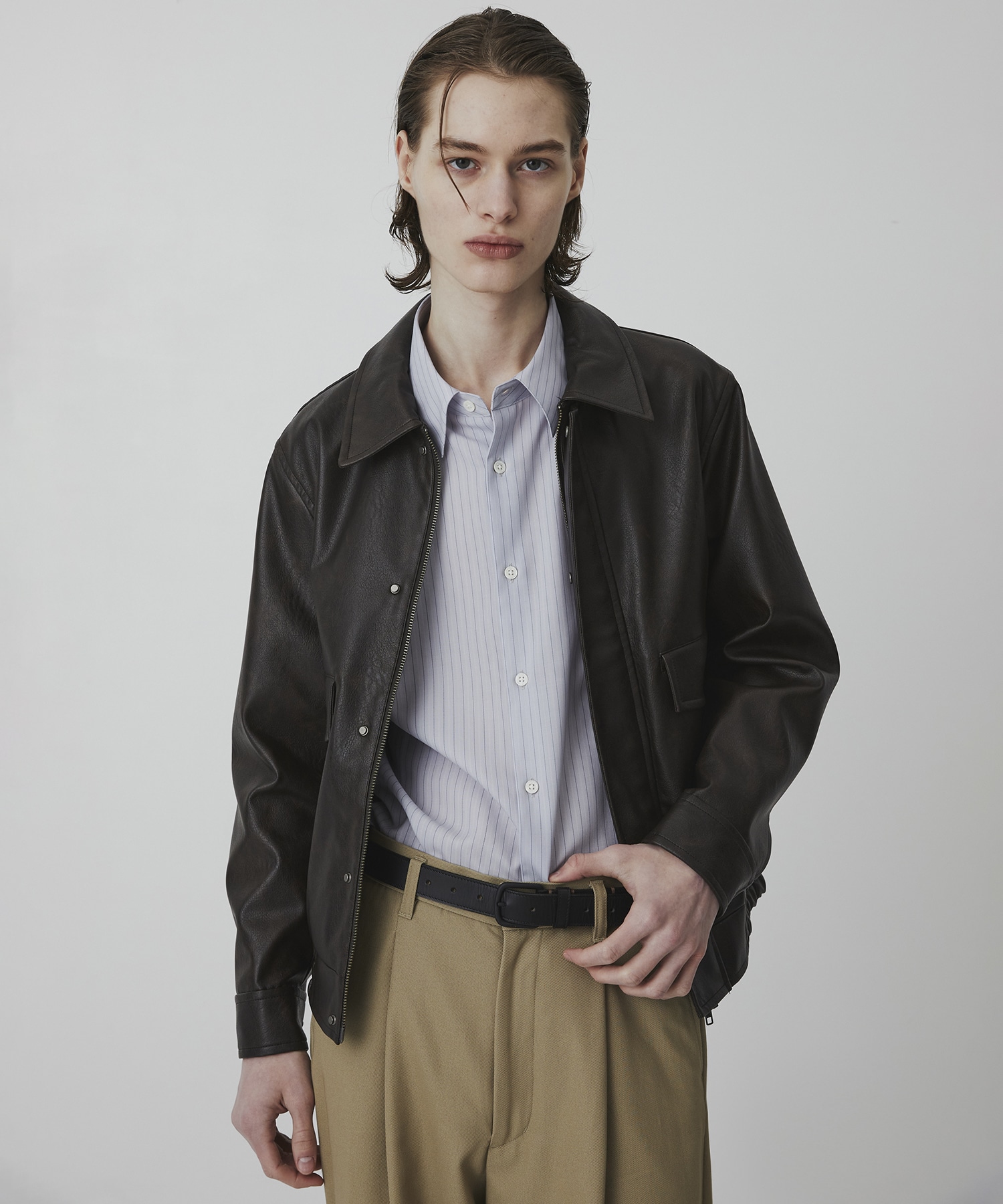 〈再入荷なし〉VINTAGE LEATHER ブルゾン