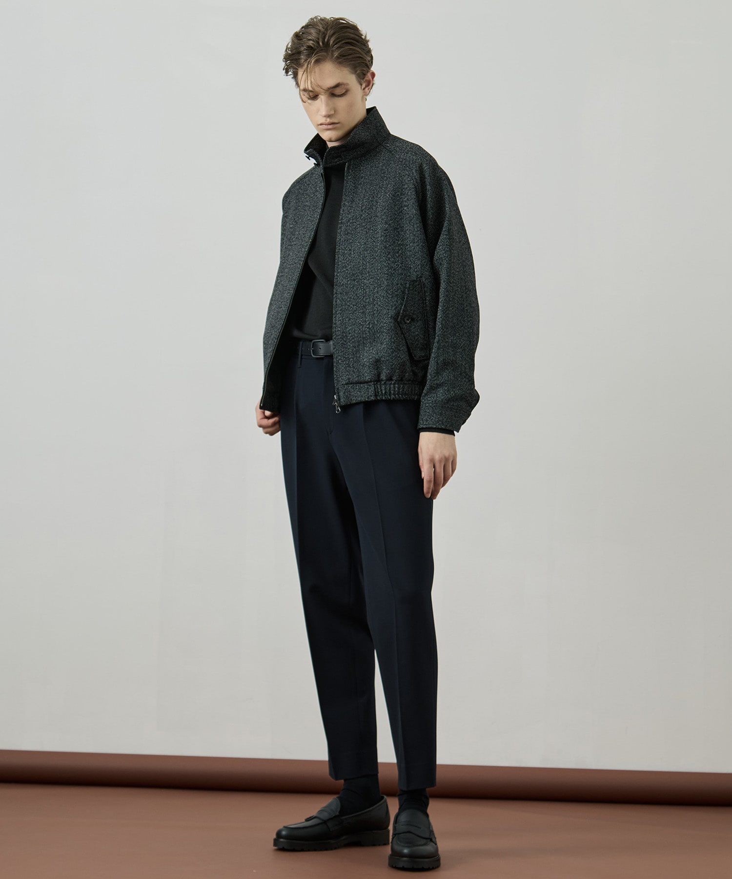 シェットランドウール ハリントンジャケット