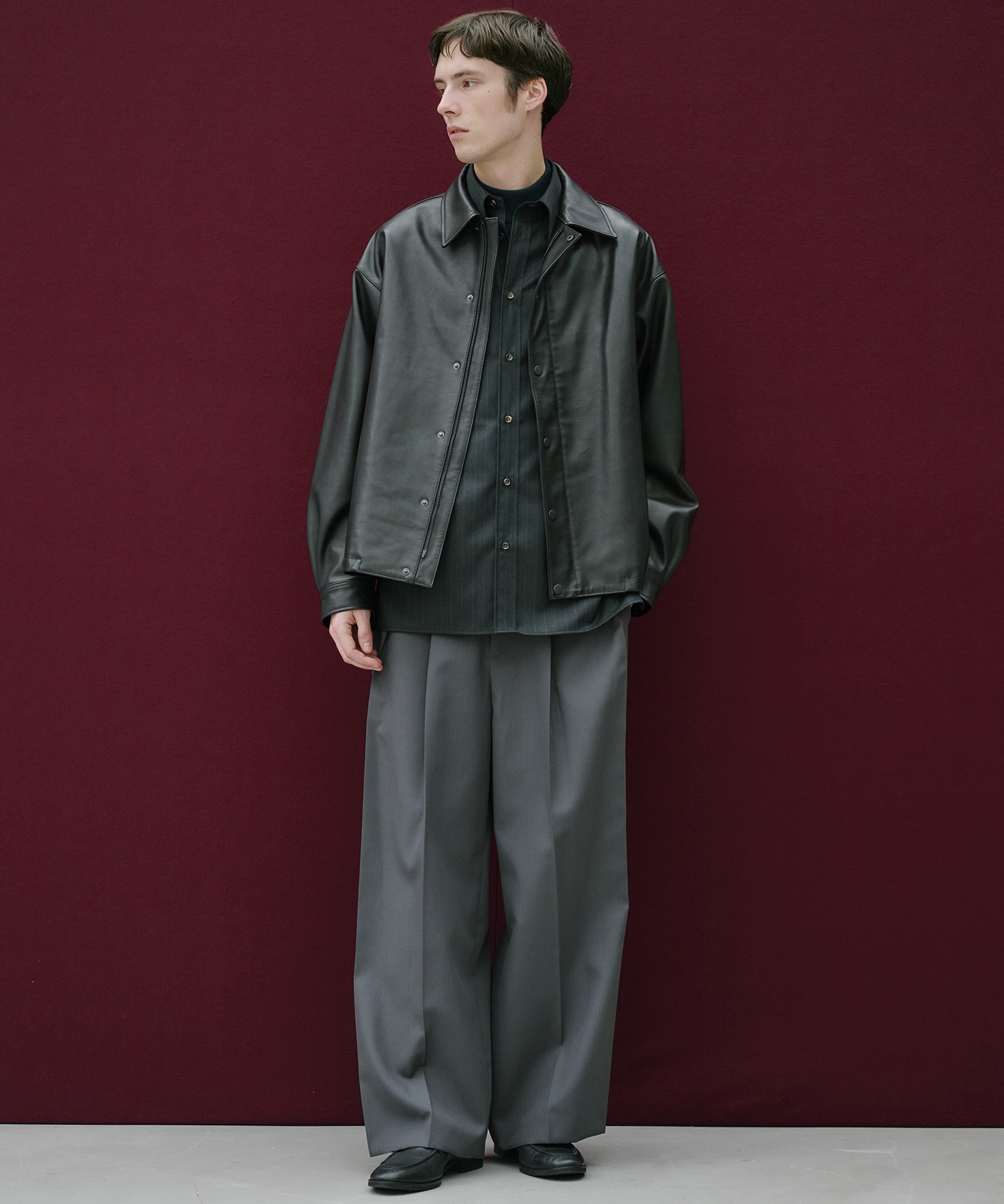 WATER BUFFALO フライトレザーブルゾン