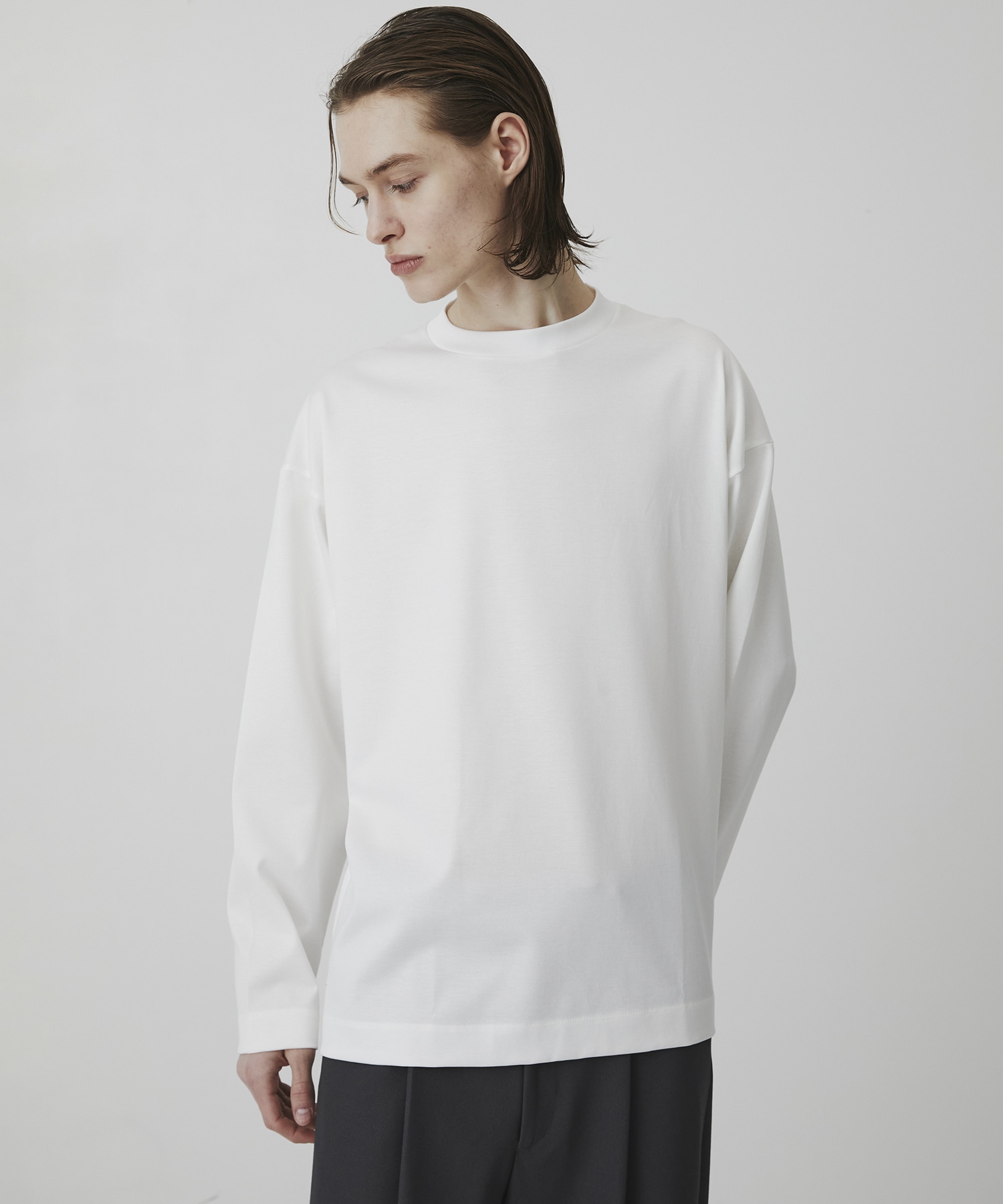 〈残りわずか|再入荷なし〉SEA ISLAND COTTON ロングスリーブTシャツ