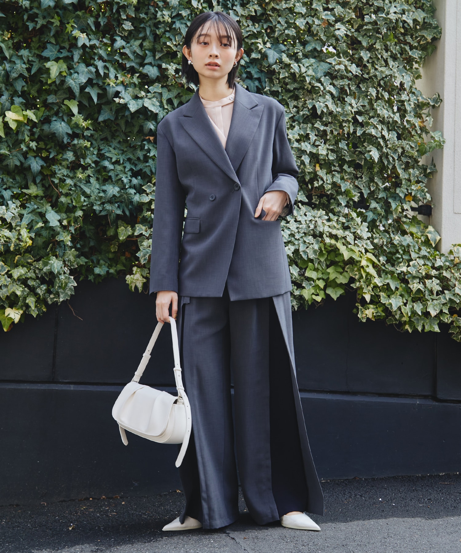 【セットアップ対応】ラップレイヤーワイドパンツ