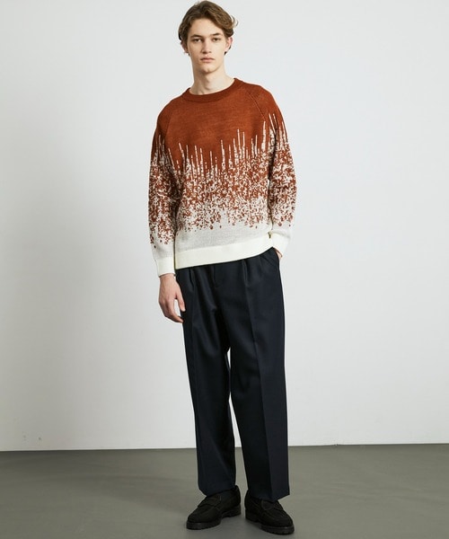 グラデーションジャガードニット