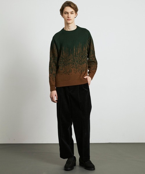 グラデーションジャガードニット