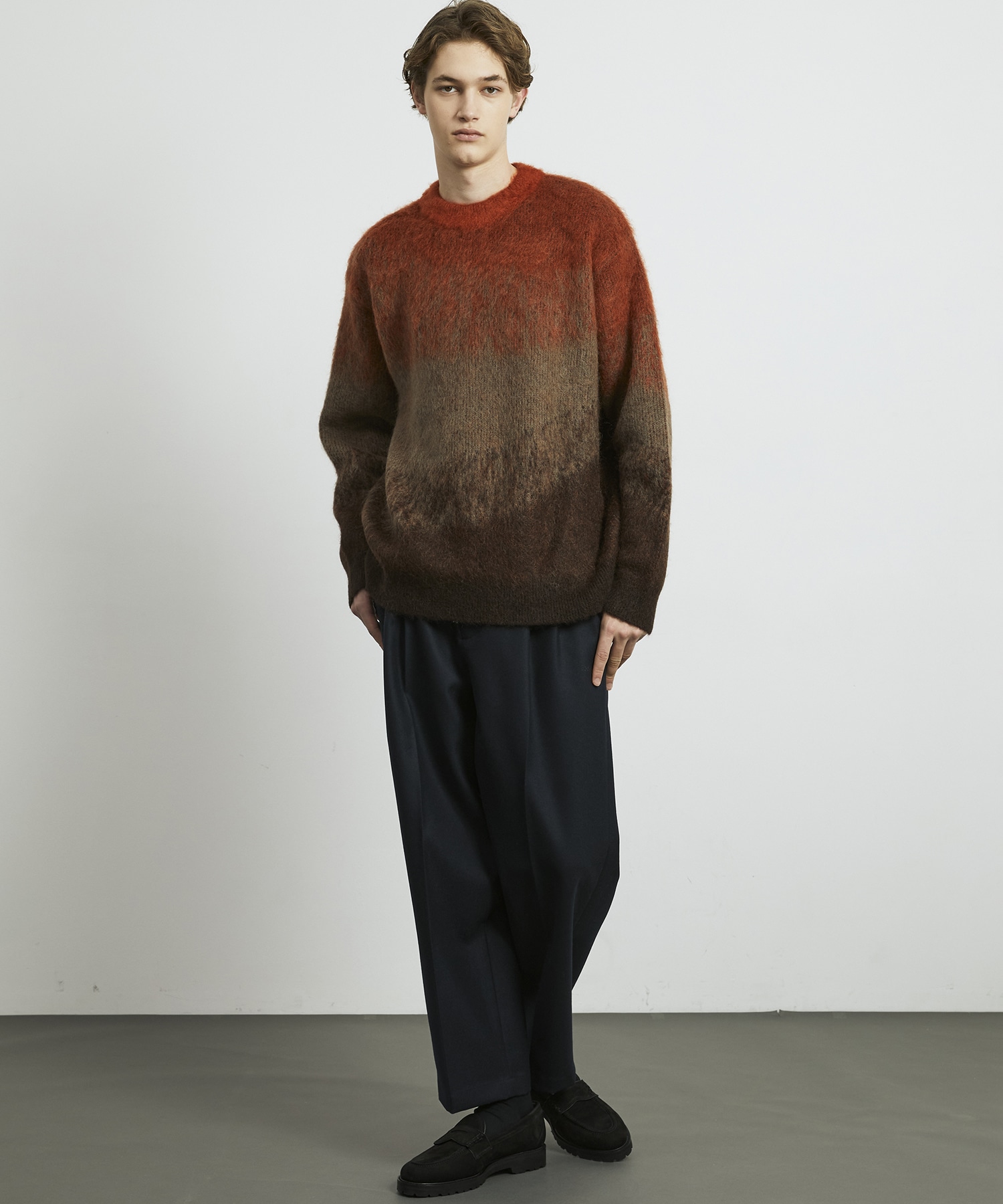 〈残りわずか|再入荷なし〉グラデーションキッドモヘアニット