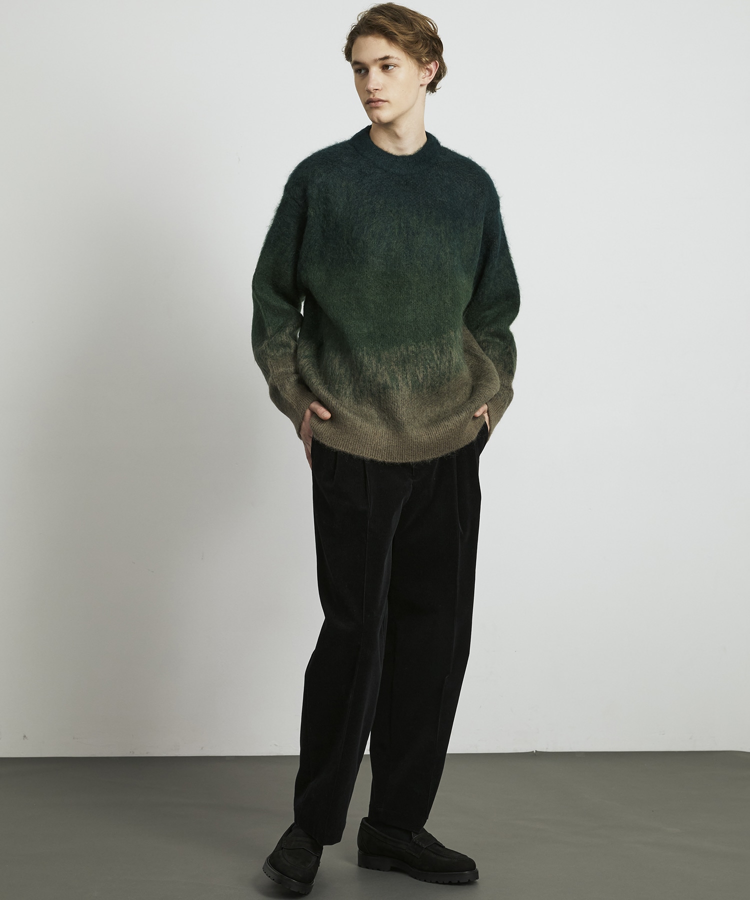 グラデーションキッドモヘアニット