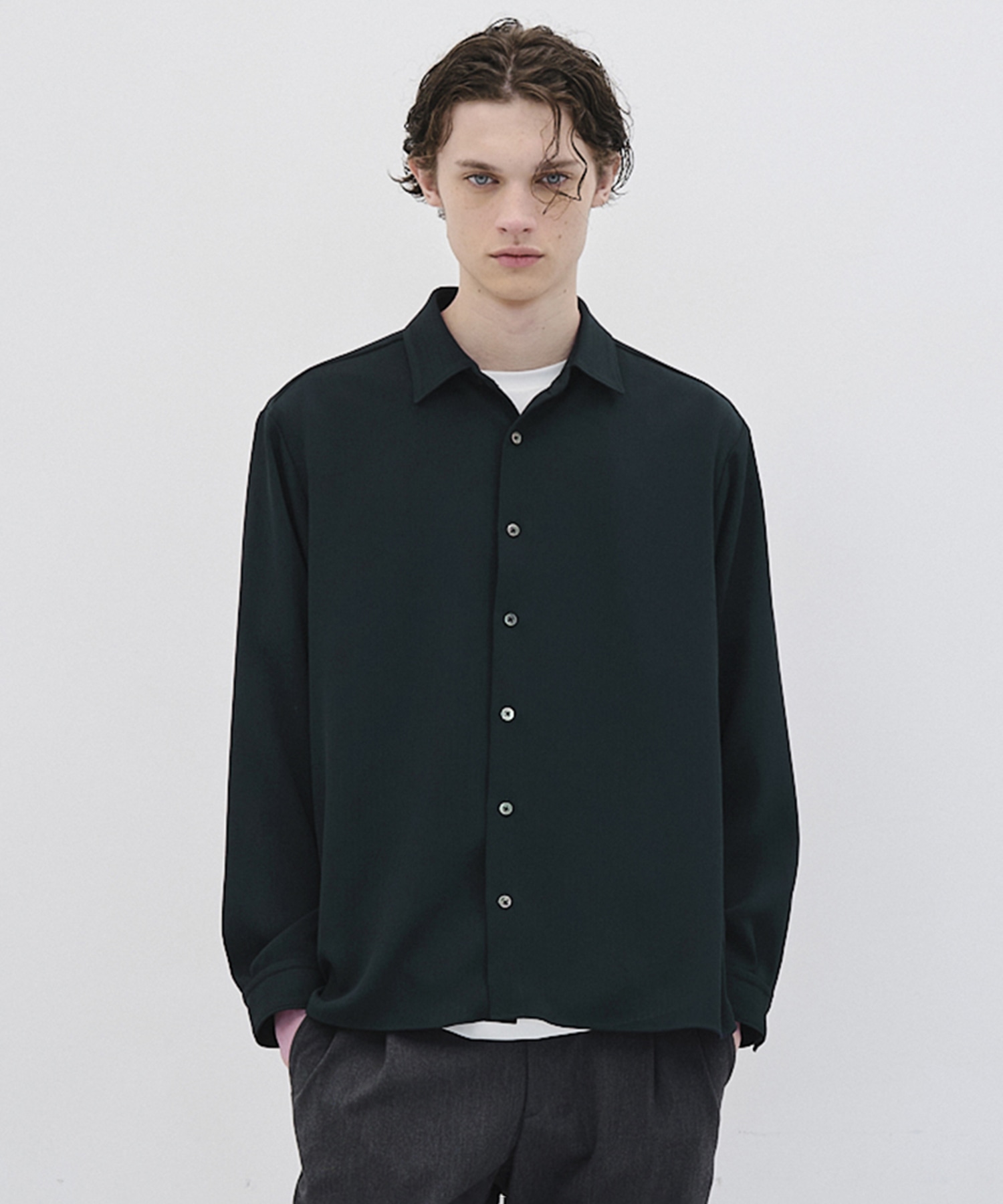 COLD DRY PLEATS ロングスリーブシャツ