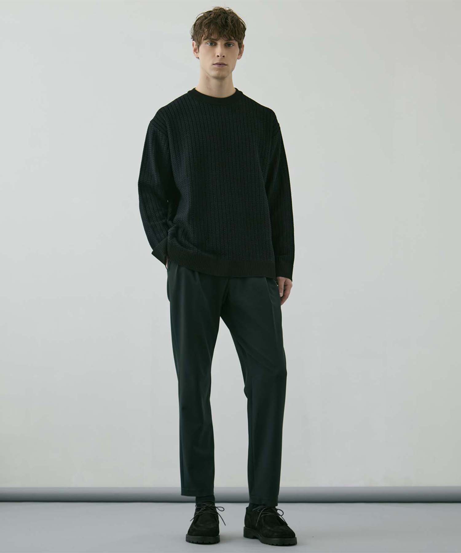 アウトラスト ジャガード クルーネックニット