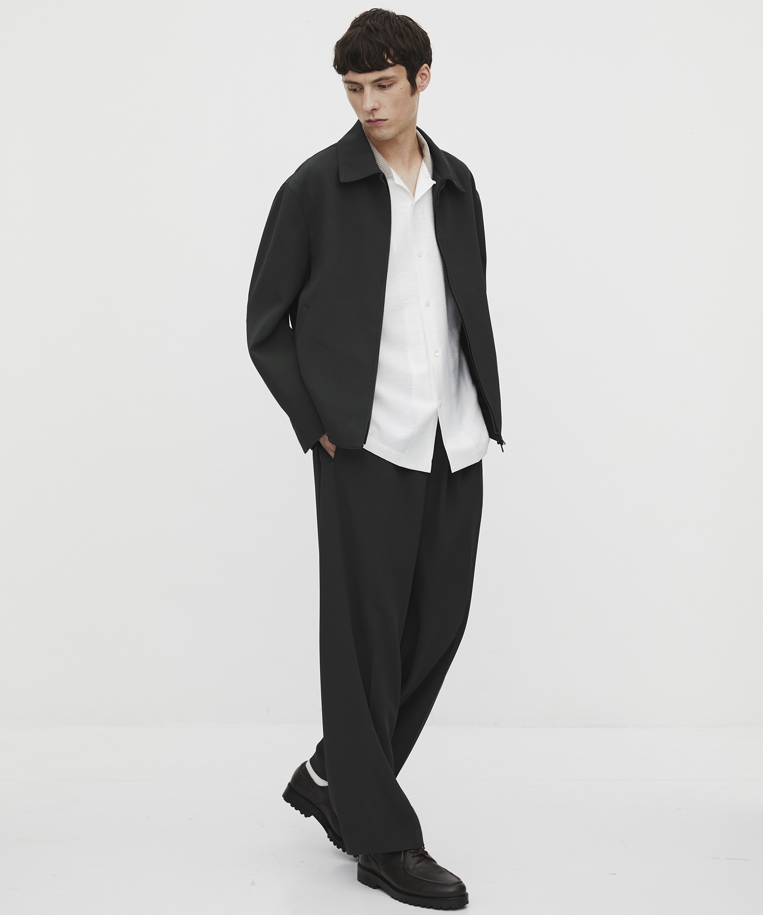 〈残りわずか｜再入荷なし〉COLD DRY PLEATS ハリントンブルゾン