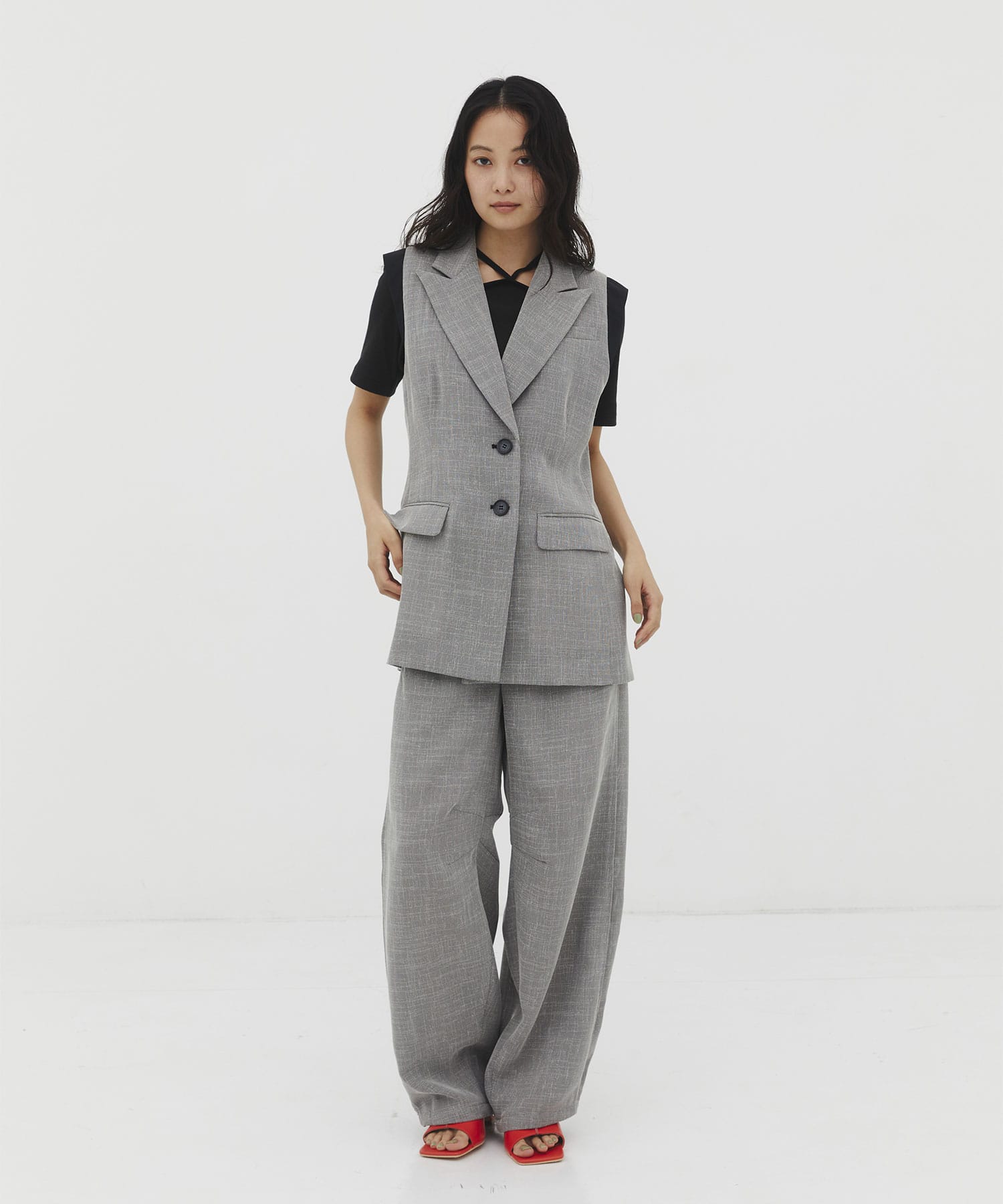 〈再入荷〉サイドタックメッシュバレルパンツ