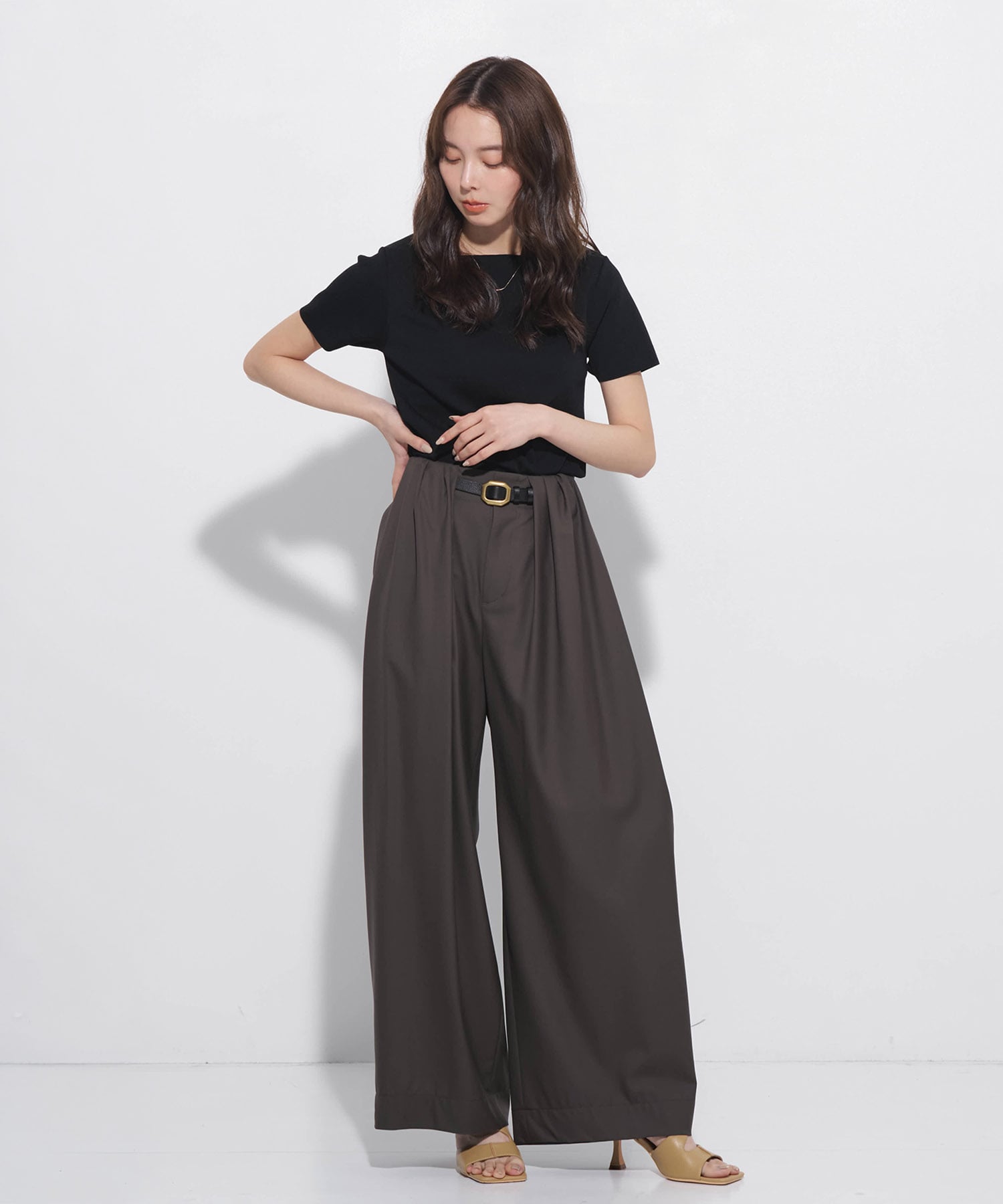 Super140s Summer Wool Relax Trousers