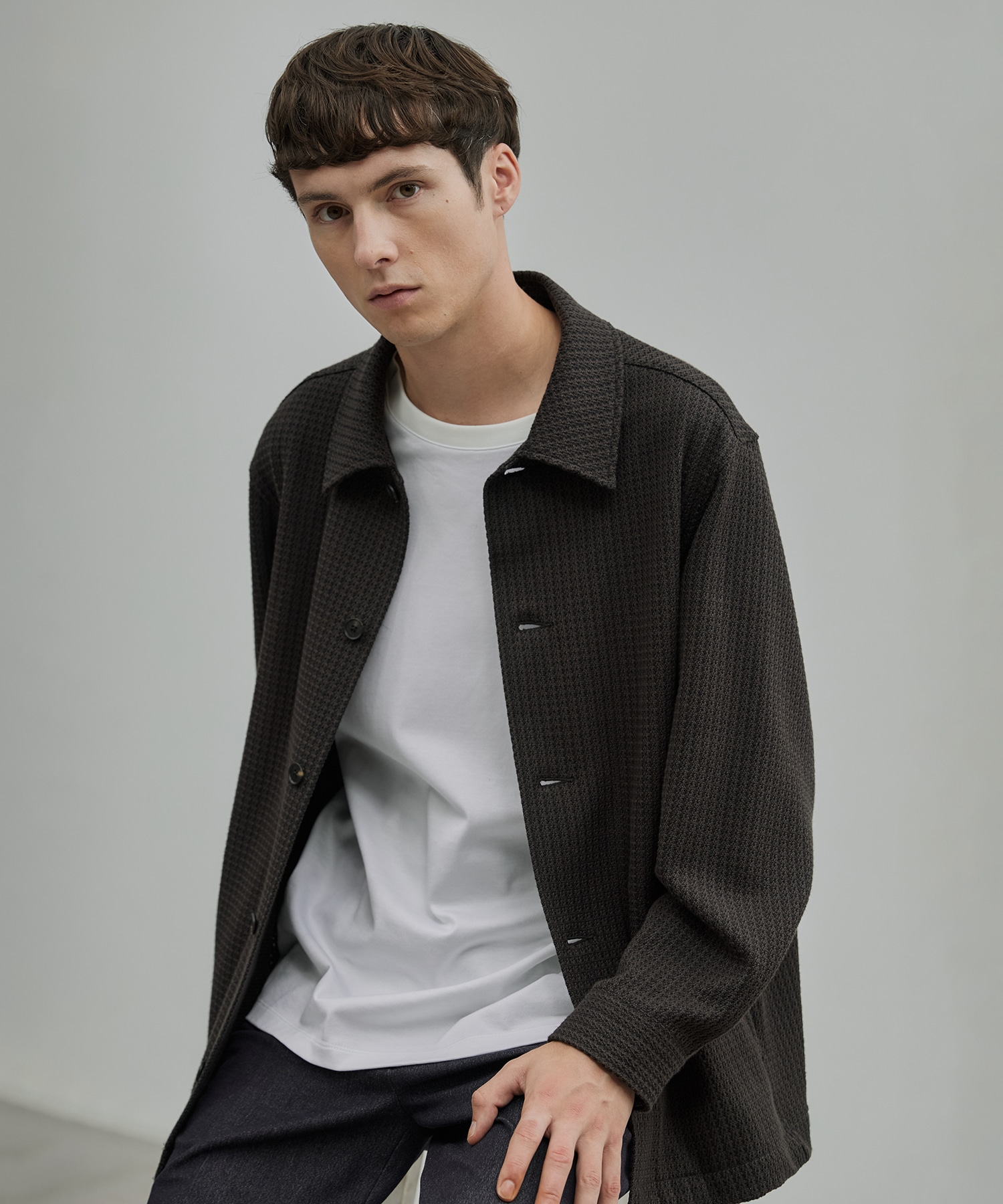 〈残りわずか｜再入荷なし〉RUSSELL TWEED ロングスリーブシャツ