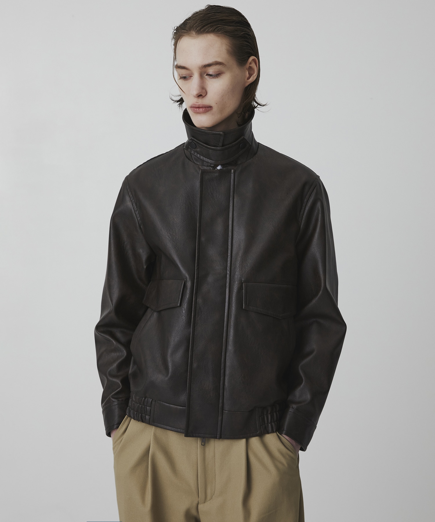 〈再入荷なし〉VINTAGE LEATHER ブルゾン