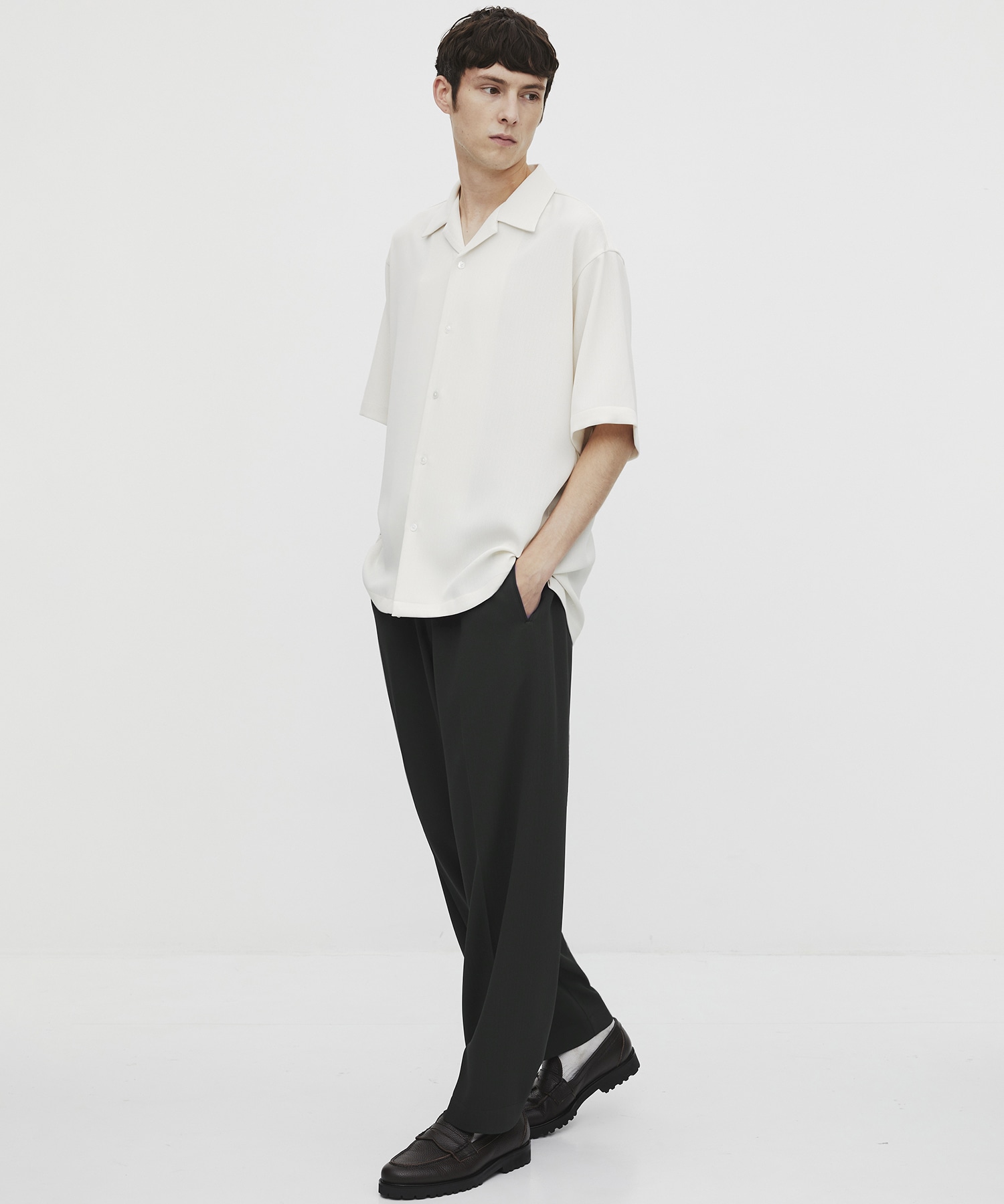 COLD DRY PLEATS オープンカラーシャツ