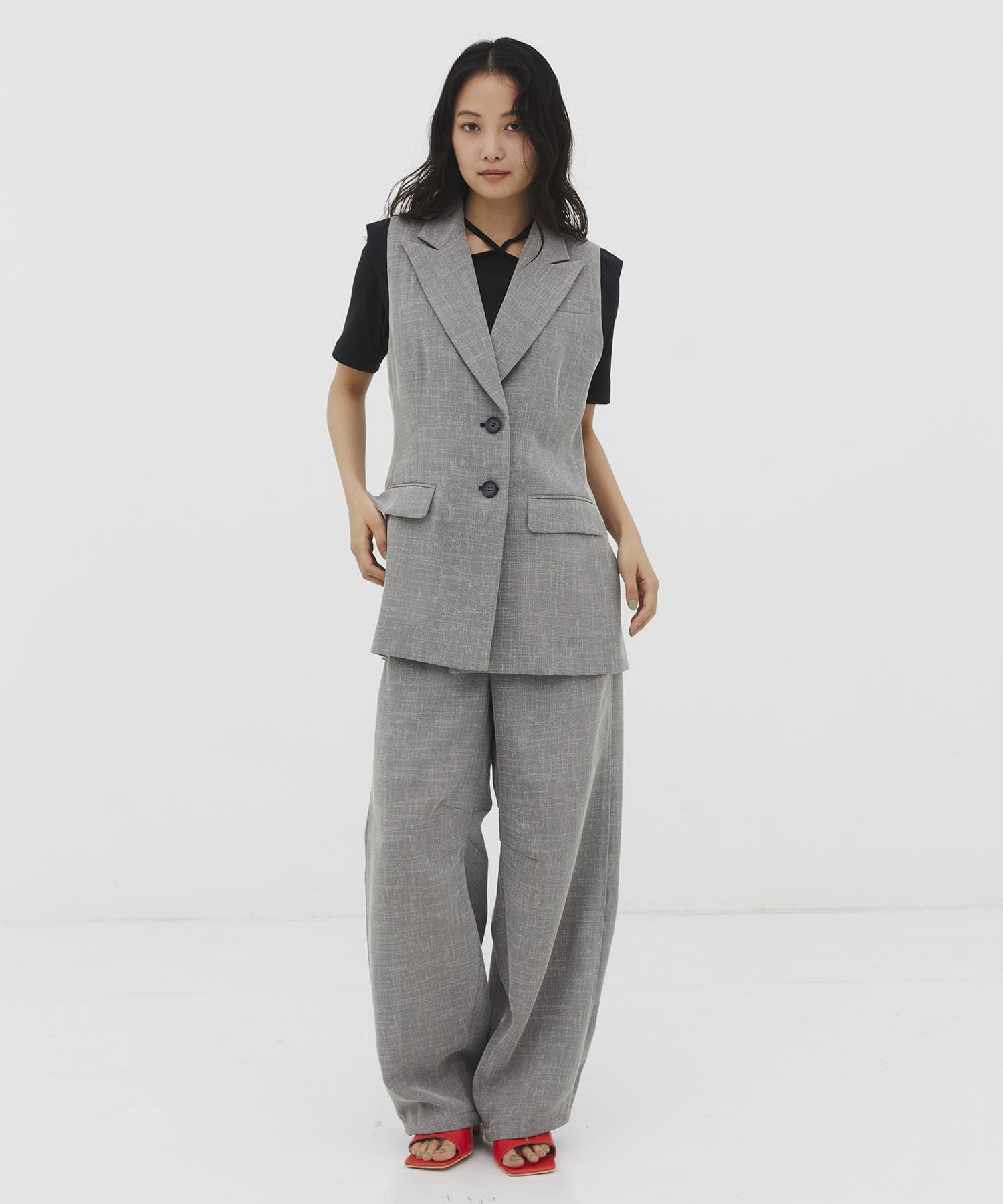 〈再入荷〉サイドタックメッシュバレルパンツ