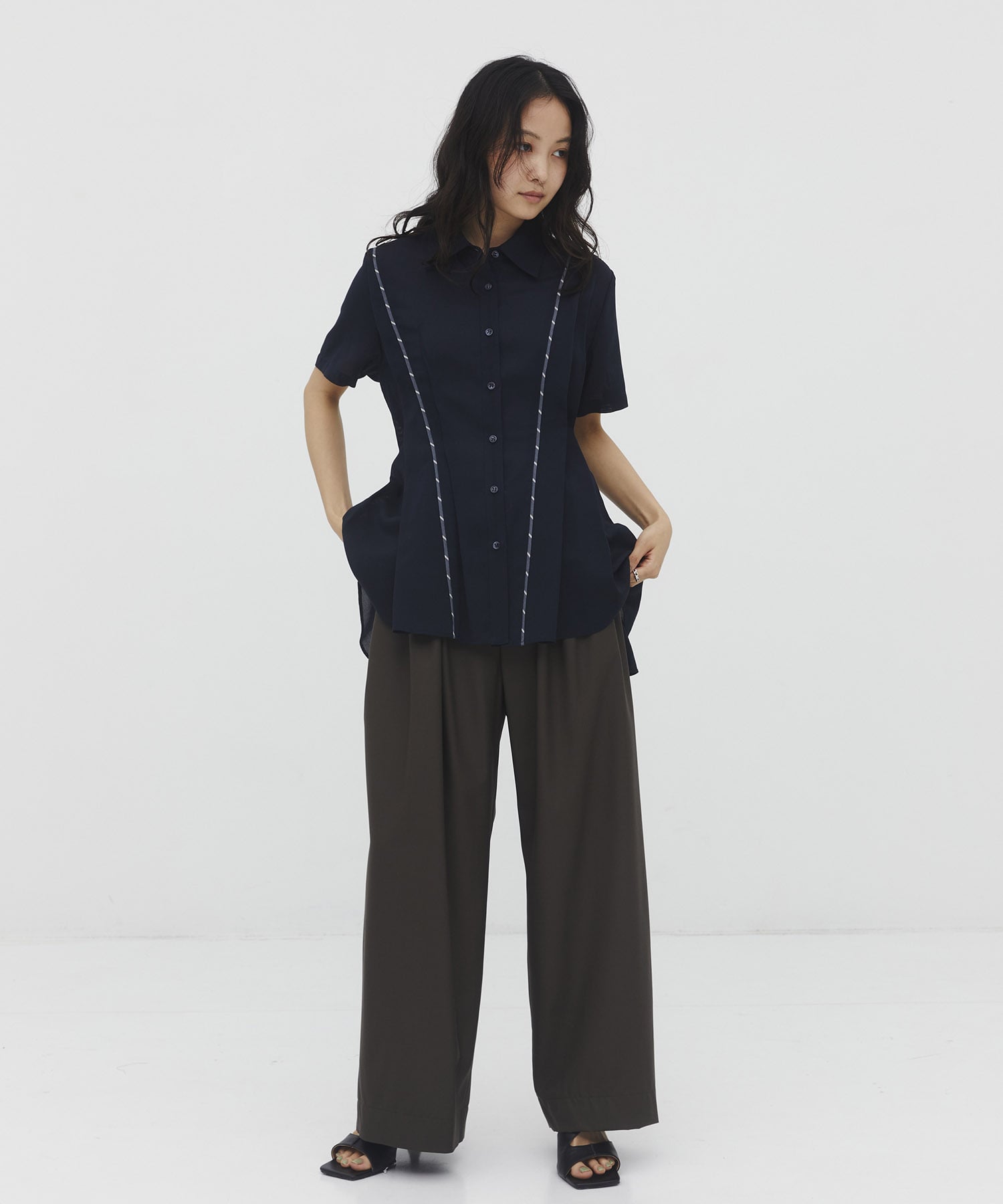 Super140s Summer Wool Relax Trousers