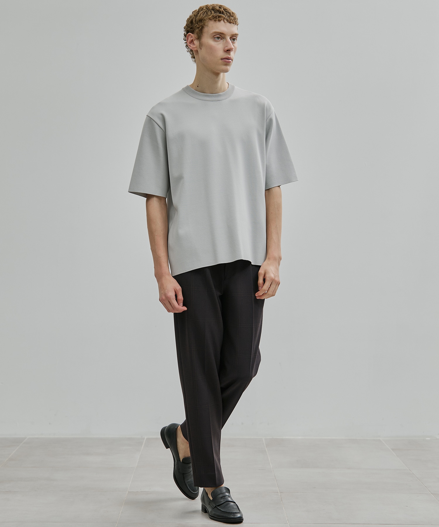 18G サーブルストレッチクルーネックニットTEE