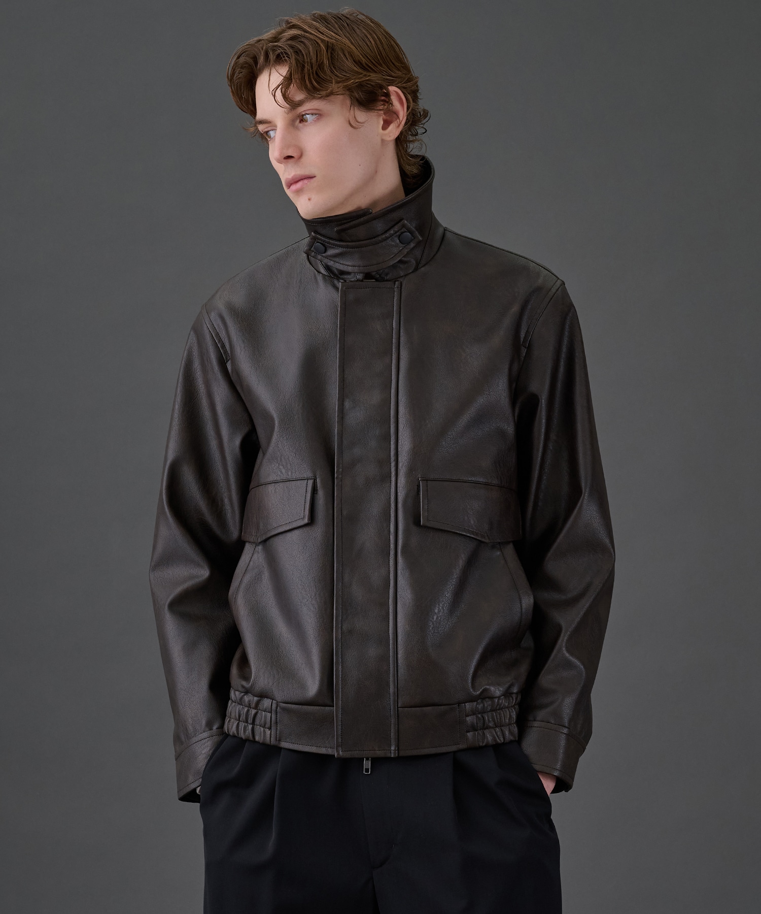 VINTAGE LEATHER ブルゾン