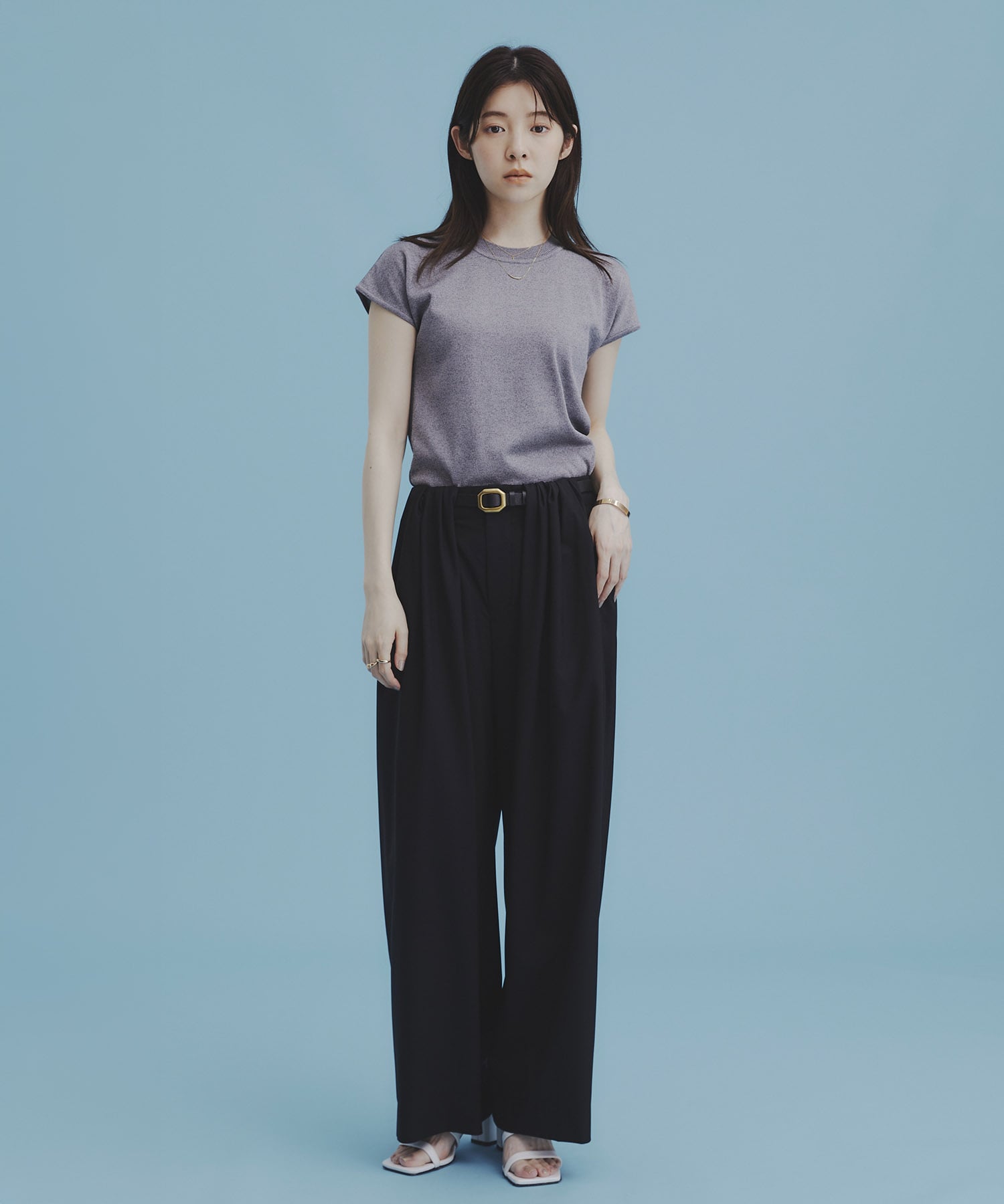 Super140s Summer Wool Relax Trousers