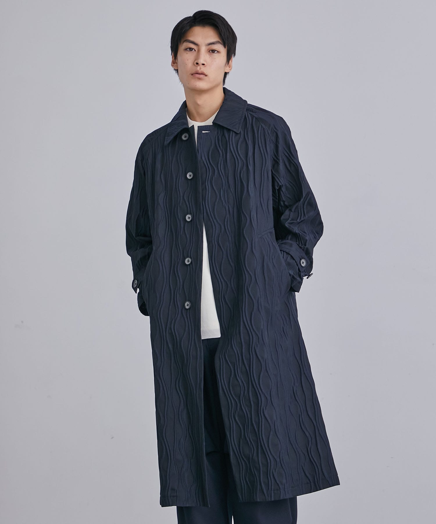 fukure jacquard coat(1 GREY): : メンズ｜UNITED TOKYO ONLINE STORE