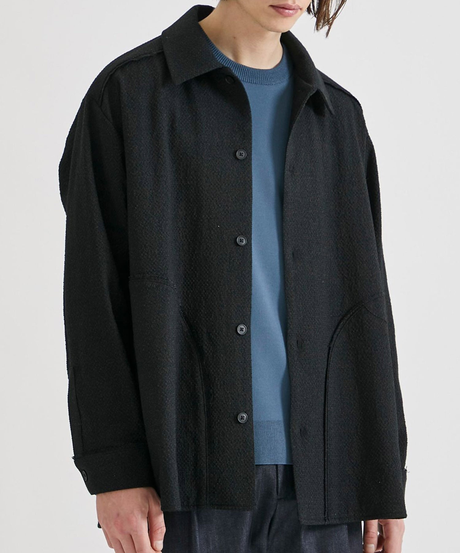 DRY TWEED シャツブルゾン(1 BLACK): : メンズ｜UNITED TOKYO ONLINE STORE