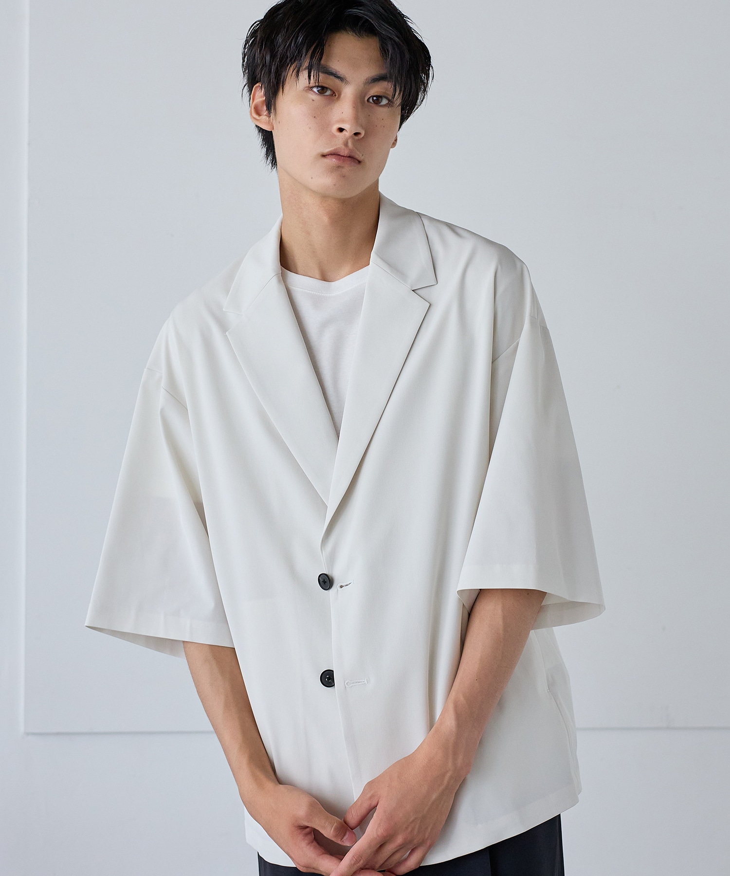 【SALE】NODAS / Half Sleeve Jacket（WHITE)iena