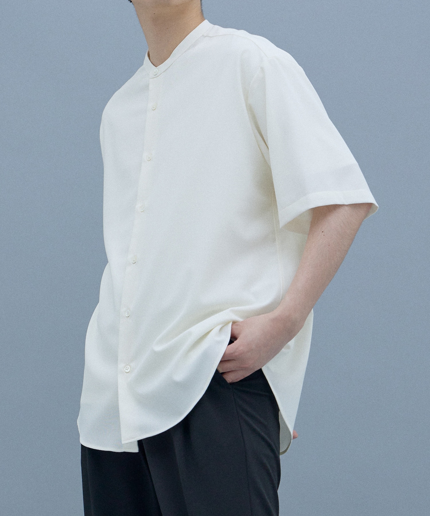 SMALl MESHバンドカラーシャツ(1 OFF WHITE): : メンズ｜UNITED TOKYO 