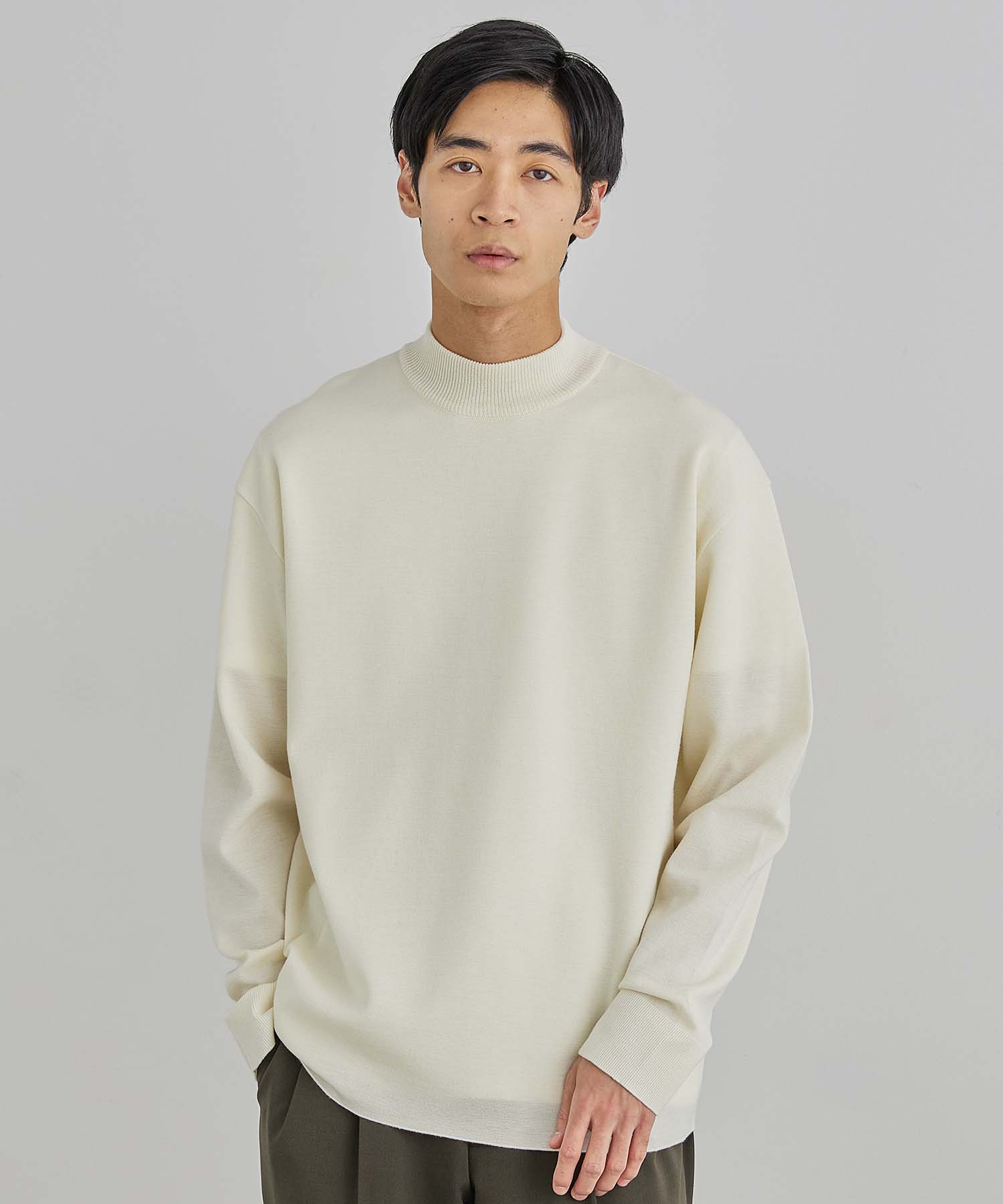 18Gウールミラノリブモックニット(1 OFF WHITE): : メンズ｜UNITED