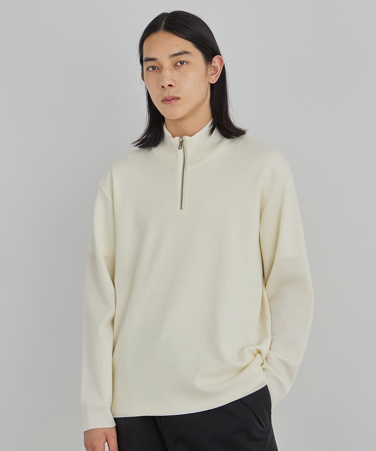 【新品タグ付き】nknit  half zip sweatshirt size①