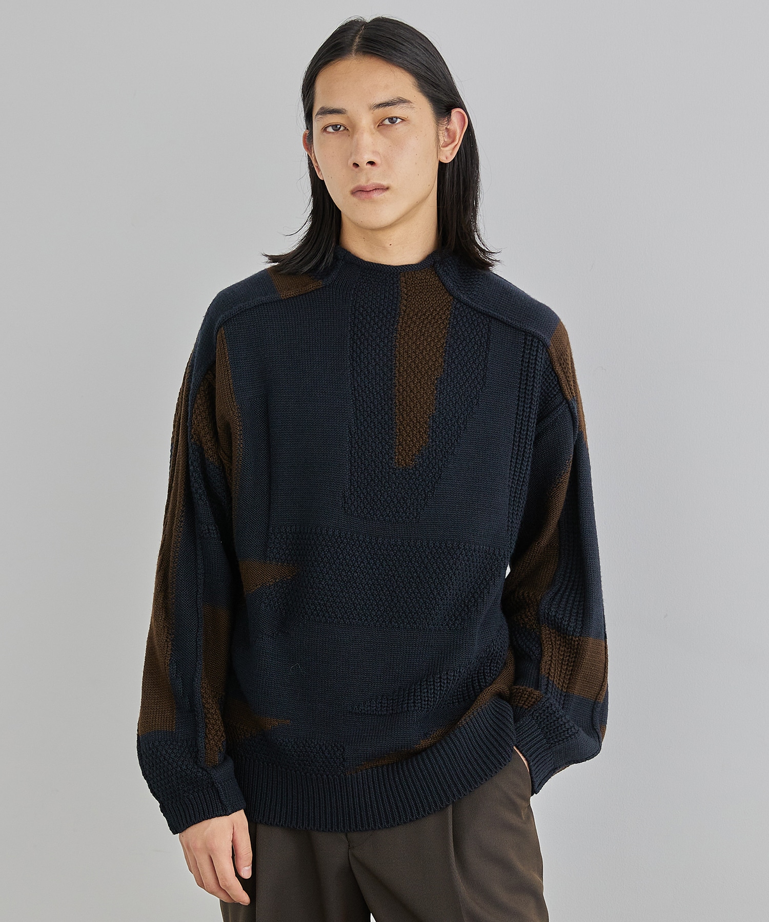 STUDIO NICHOLSON】5GG HIGH COLLAR KNIT - ニット/セーター