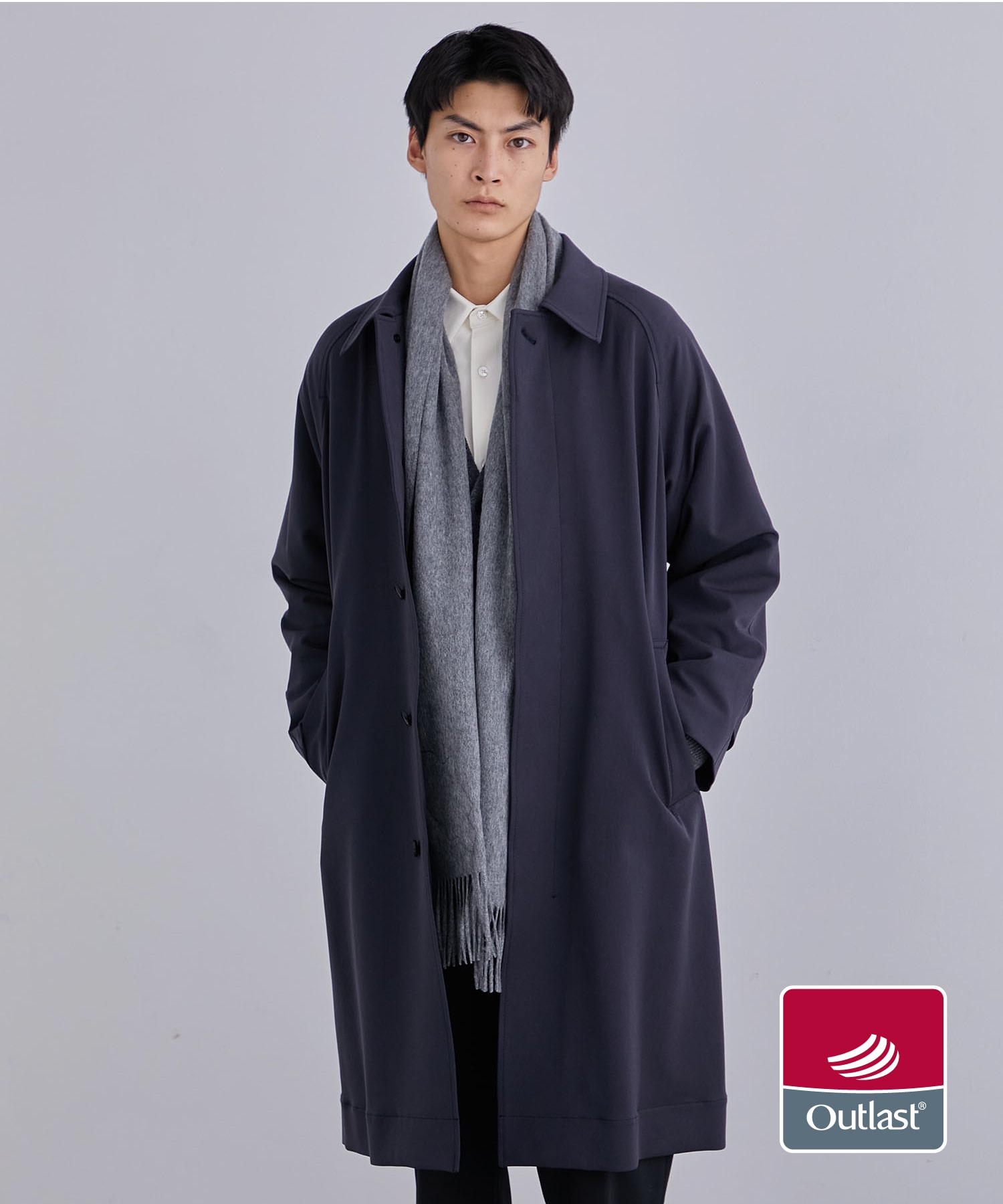 UNIQLO U ステンカラーコート BLUE S - アウター