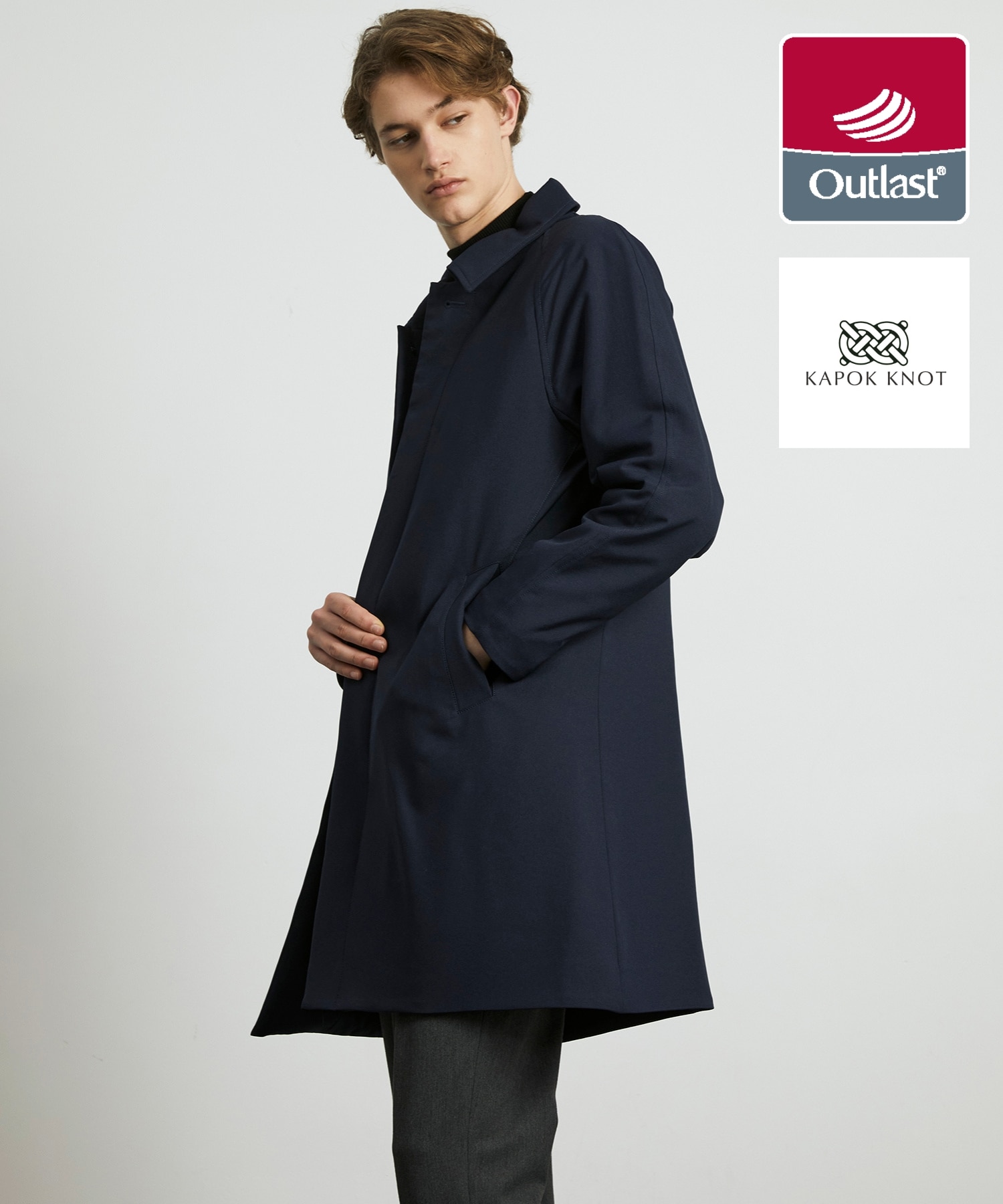 KAPOK ステンカラーコート(1 NAVY): : メンズ｜UNITED TOKYO ONLINE STORE