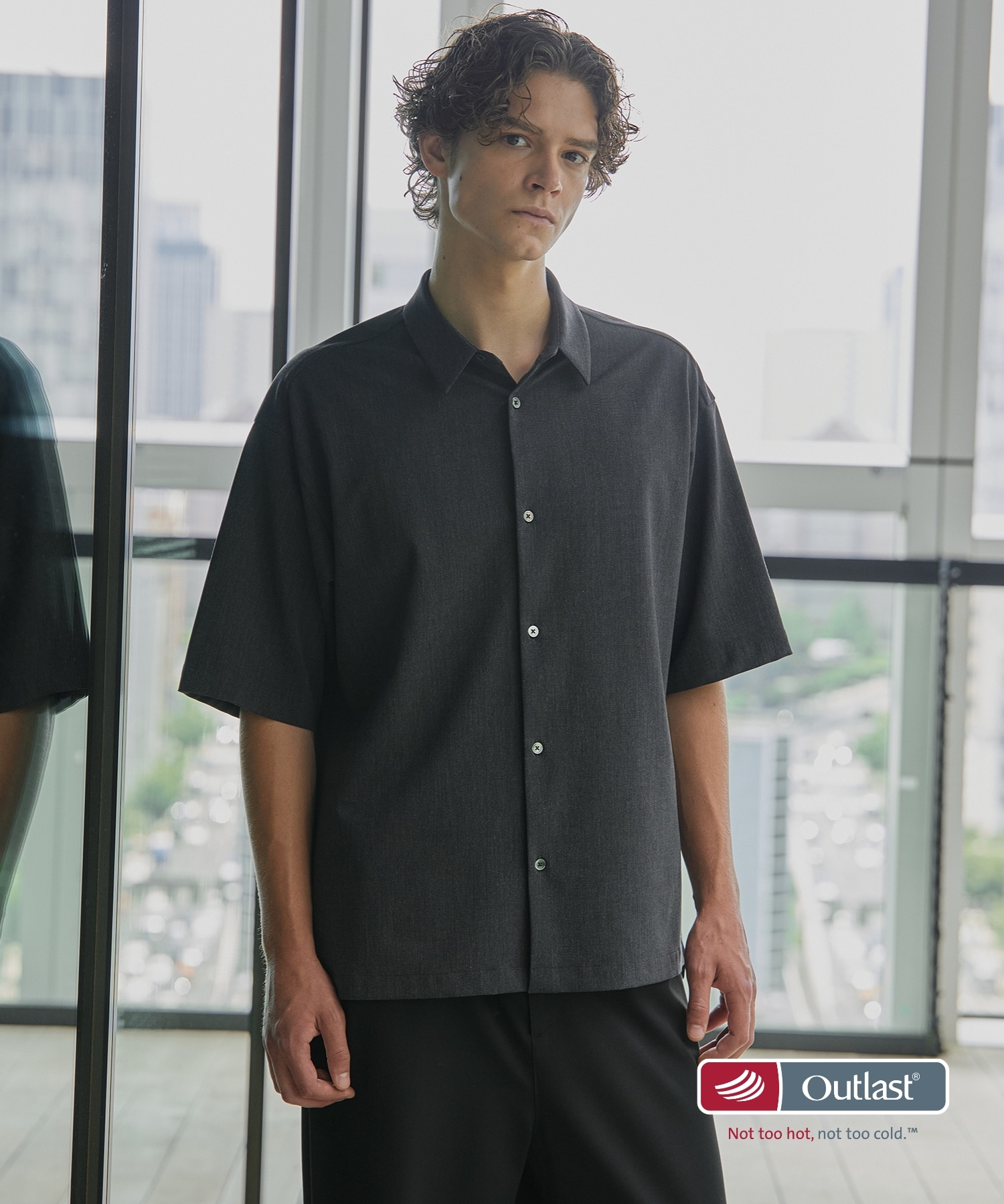 アウトラスト レギュラーカラーシャツ ダークグレー 新発売】アウトラスト レギュラーカラーシャツ(1 DARK GREY