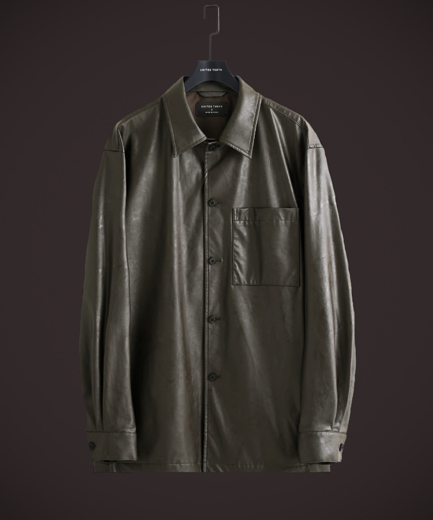 ライトレザーシャツジャケット(1 BLACK): : メンズ｜UNITED TOKYO
