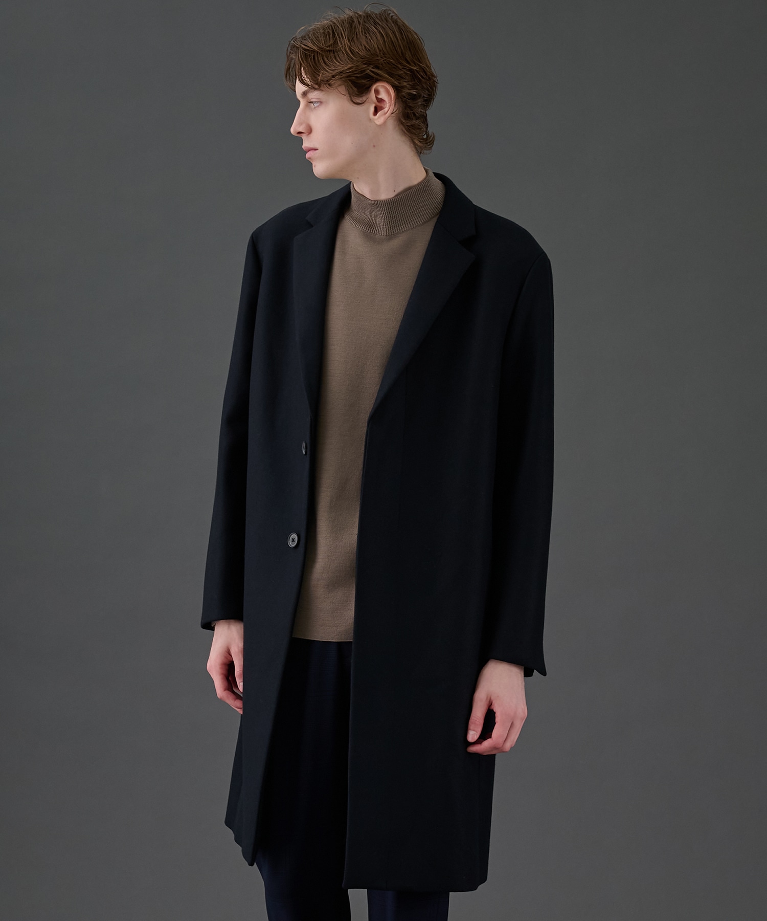 超撥水 SUPER 140's チェスターコート(1 DARK GREY): : メンズ