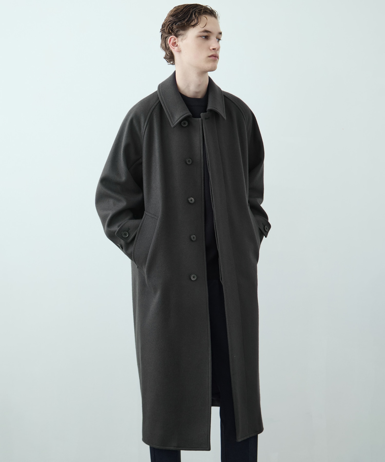 超撥水SUPER140S ステンカラーコート(1 DARK GREY): : メンズ｜UNITED