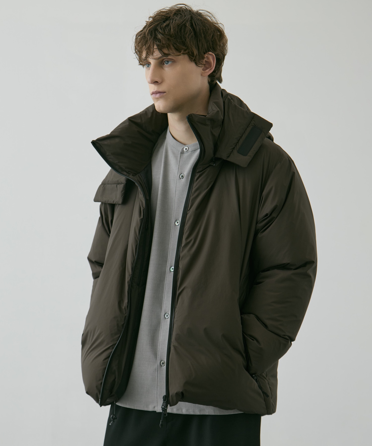 超撥水 CLOUD TEX 2WAY マイクロリップダウン(1 DARK GREY): : メンズ