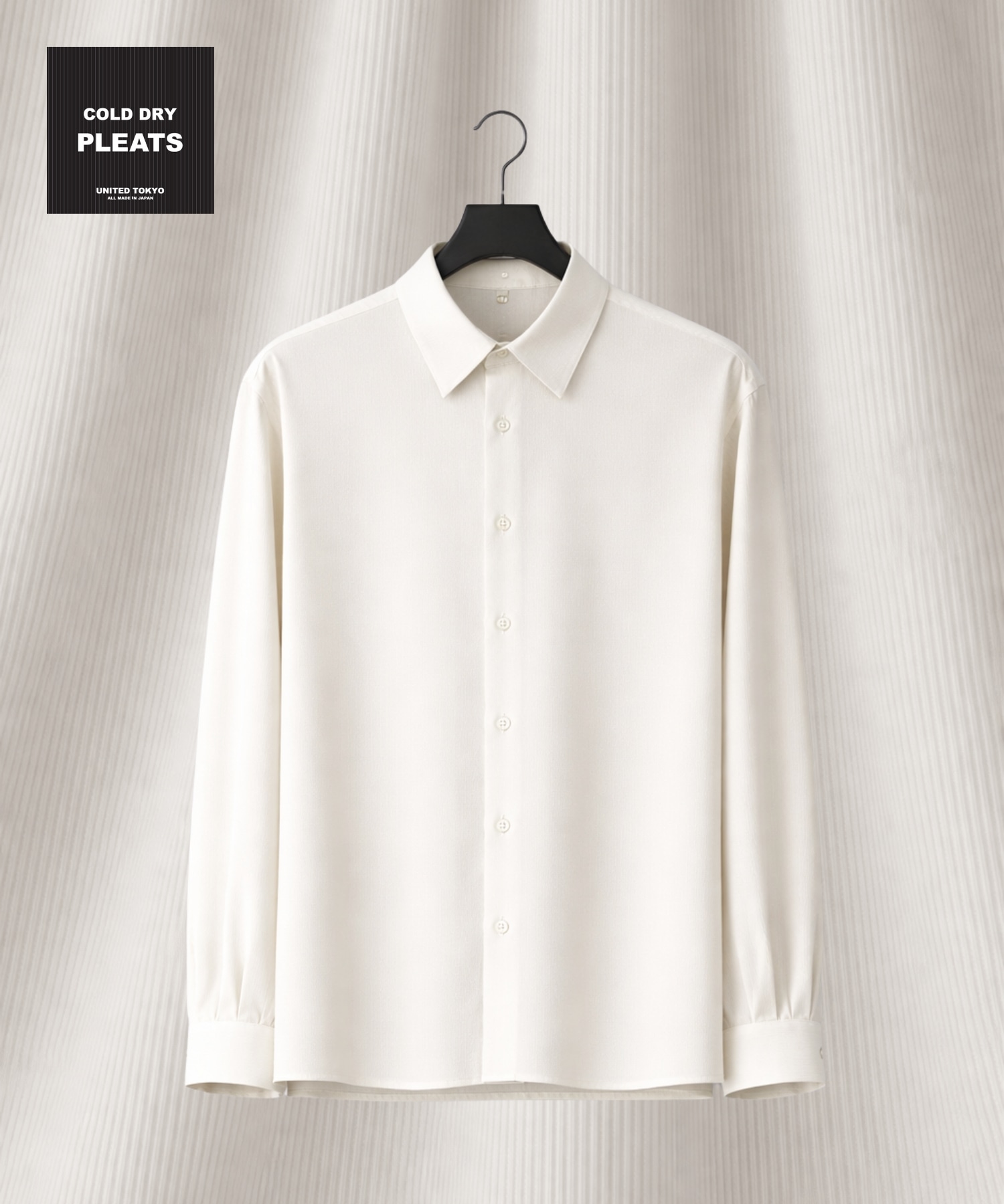 united tokyo シャツ　アイボリー UNITED TOKYO（ユナイテッドトウキョウ） シャツ SUMMER WOOL ロング