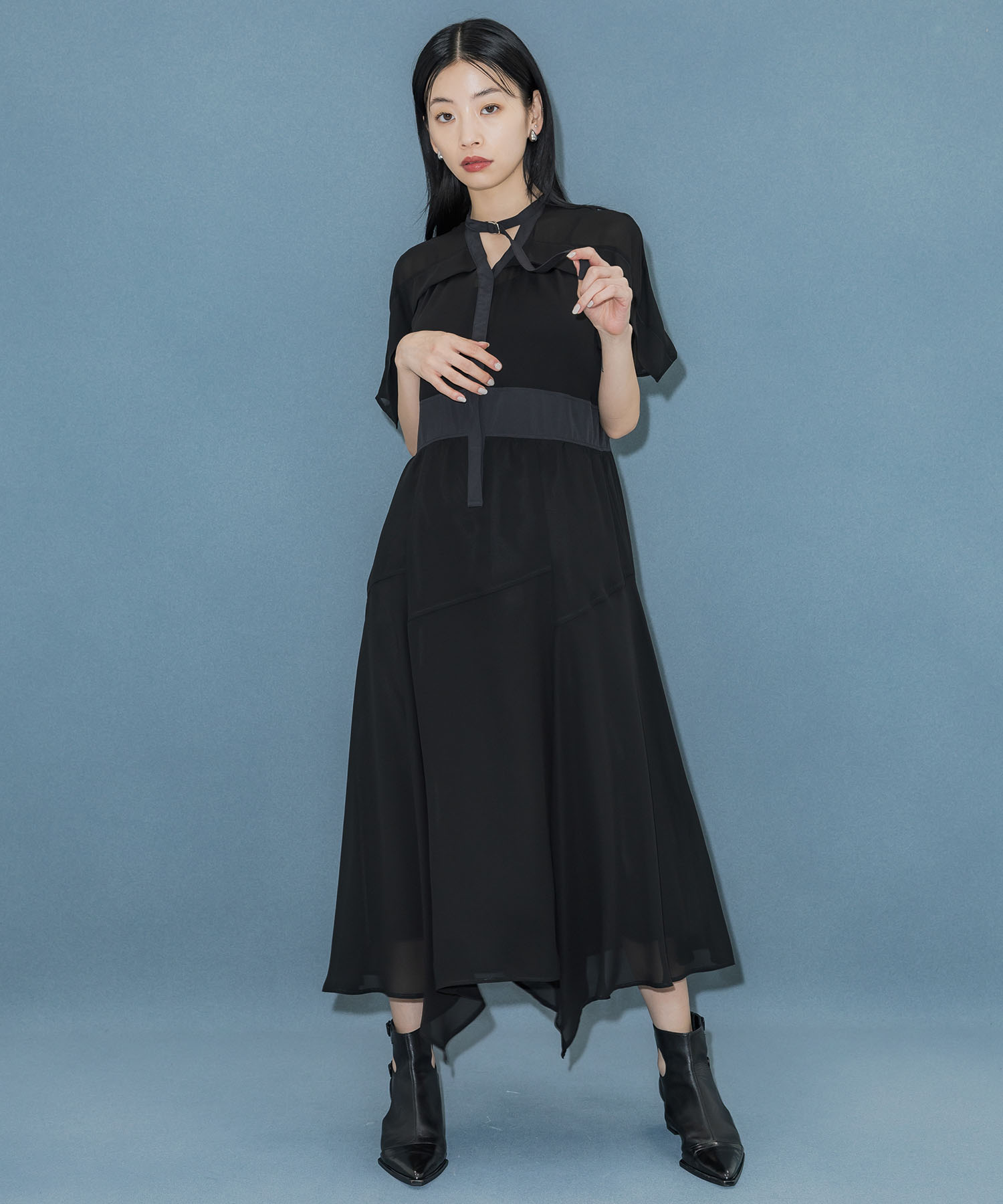 シアーネックベルトワンピース(1 BLACK): : ウィメンズ｜UNITED TOKYO 