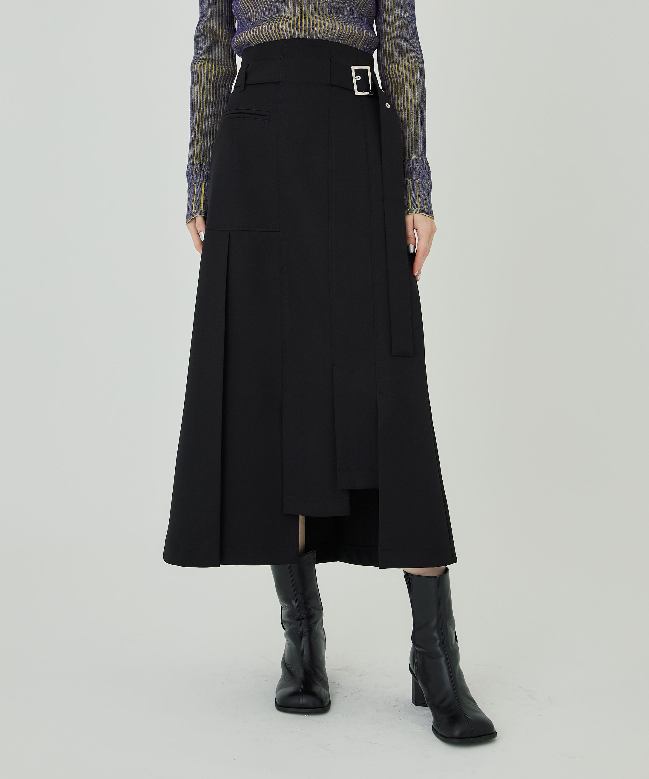 UNITED TOKYO 異素材ミックススカート - ロングスカート