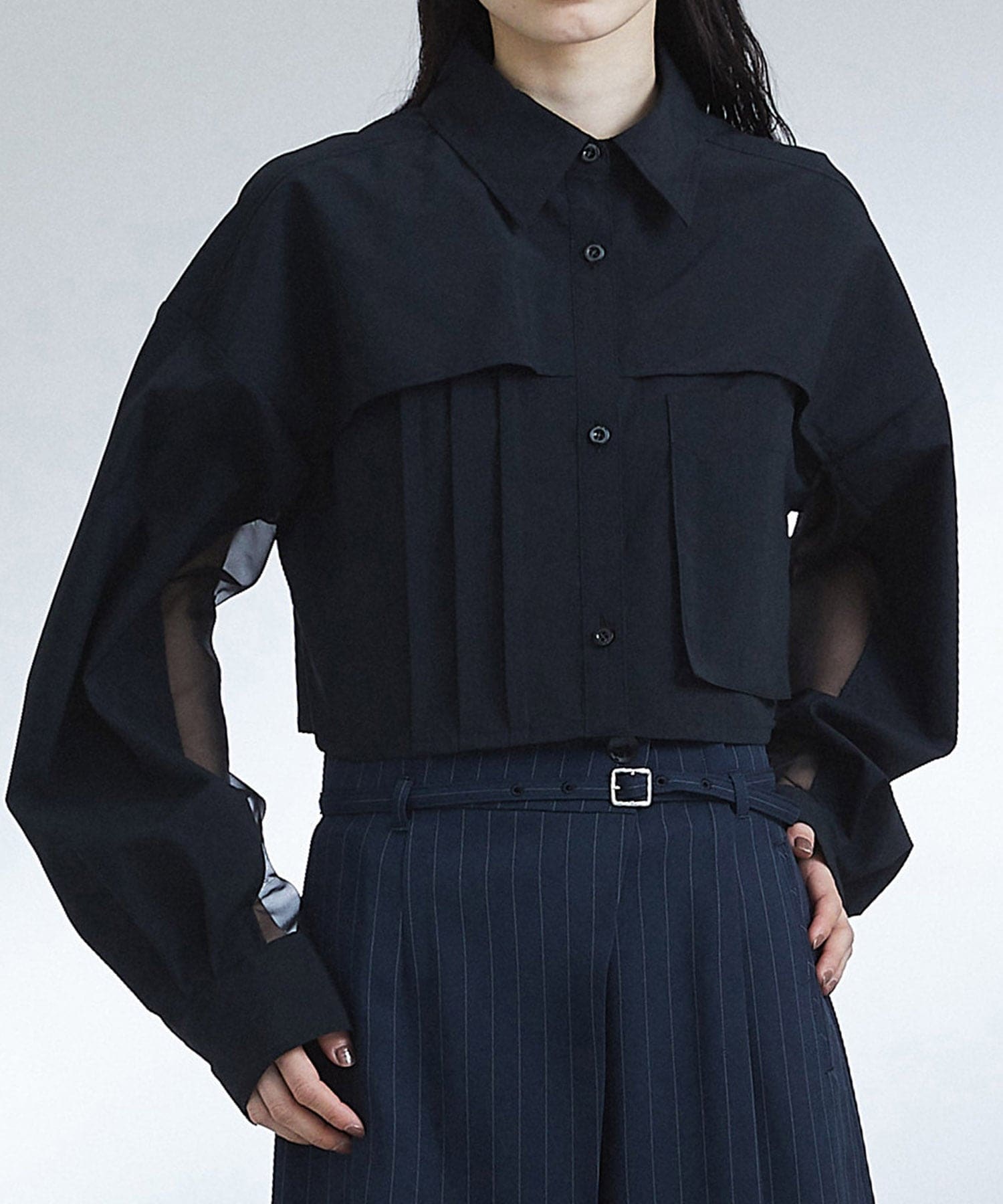 シアーレイヤードシャツ(1 BLACK): : ウィメンズ｜UNITED TOKYO ONLINE 