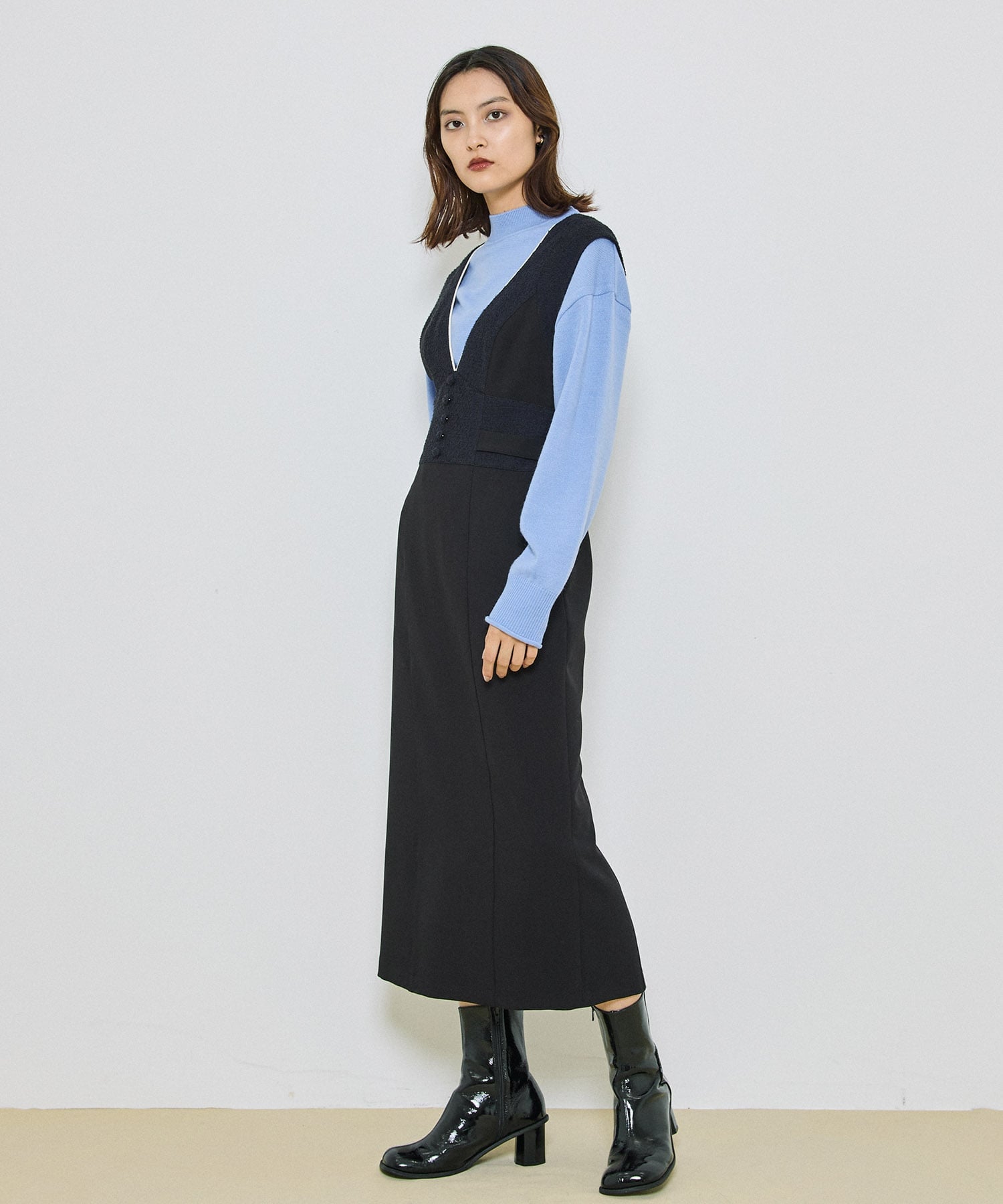 ★新品2022★UNITED TOKYO 異素材ジャンパースカート