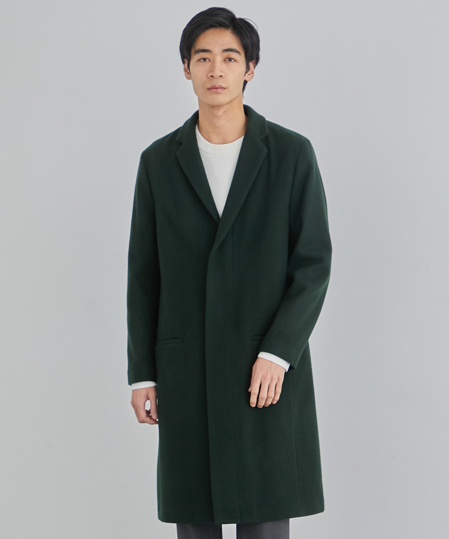 〈残りわずか〉SUPER 100's チェスターコート