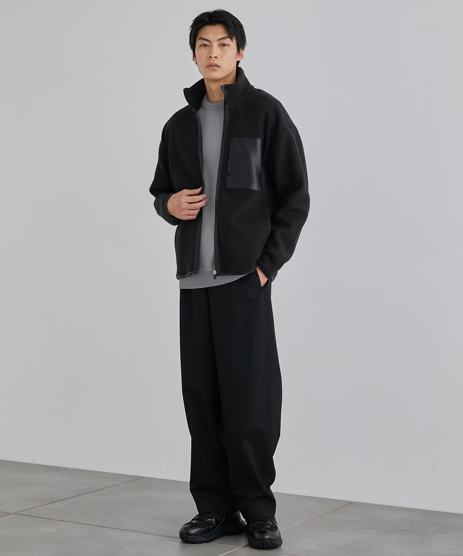 Smooth fleece ZIP BL