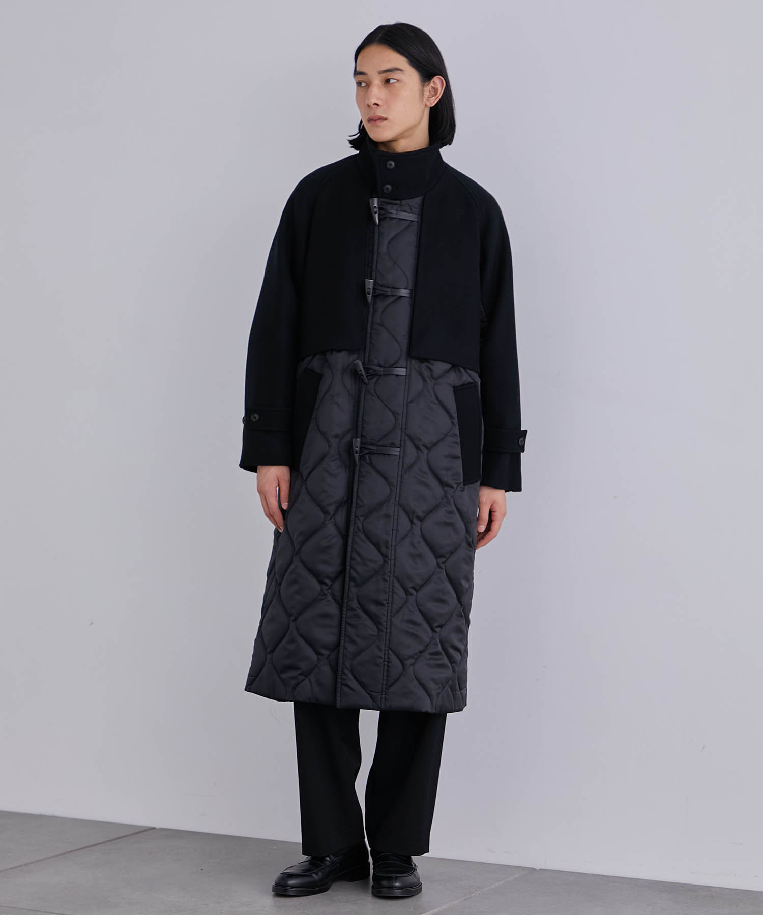 Quilt stand duffel coat