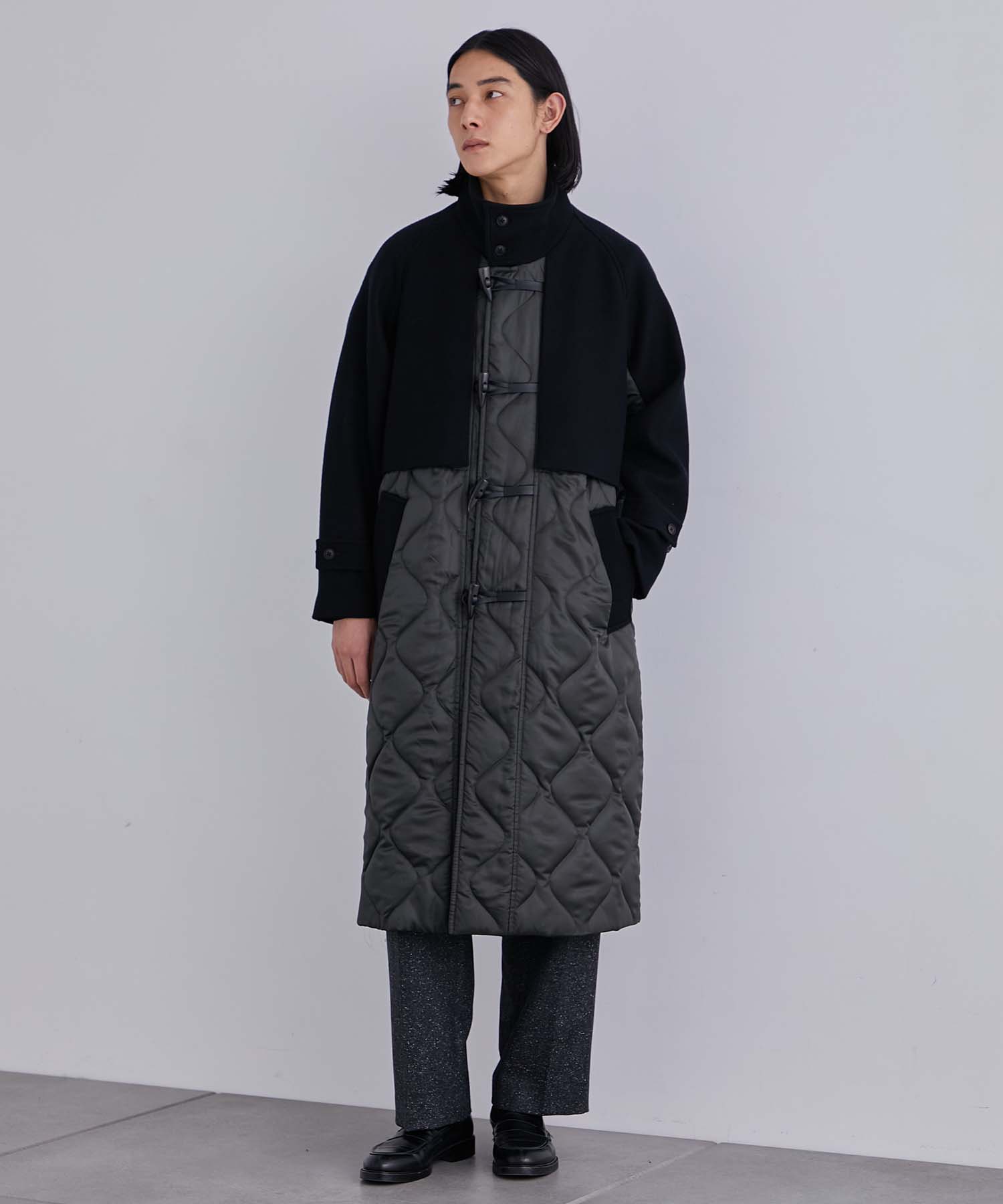 Quilt stand duffel coat