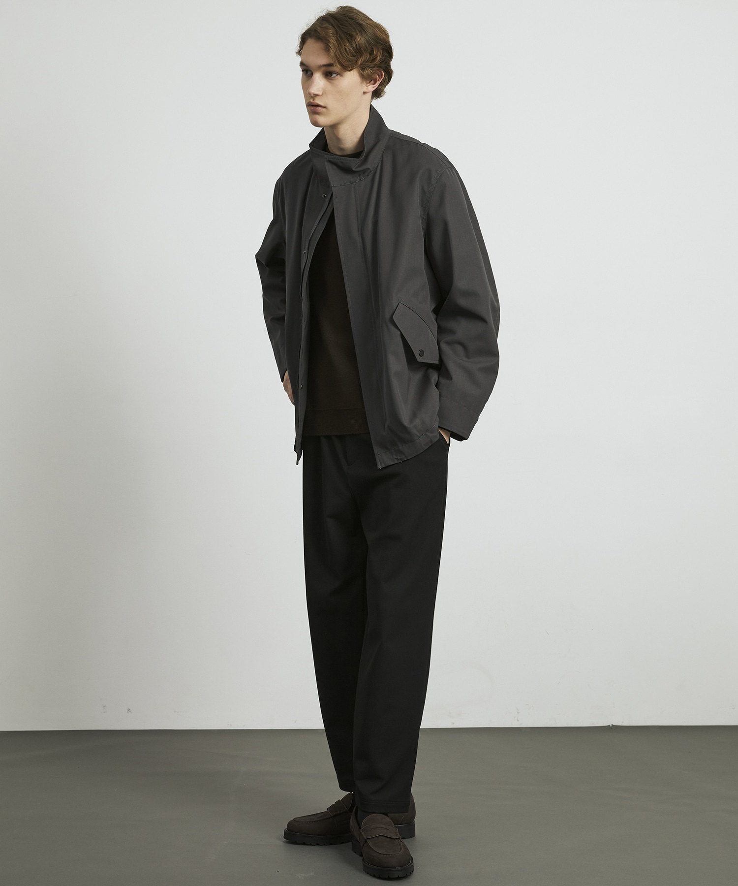 VISTO WOOL 2WAY スタンドモッズブルゾン(1 DARK GREY): : メンズ