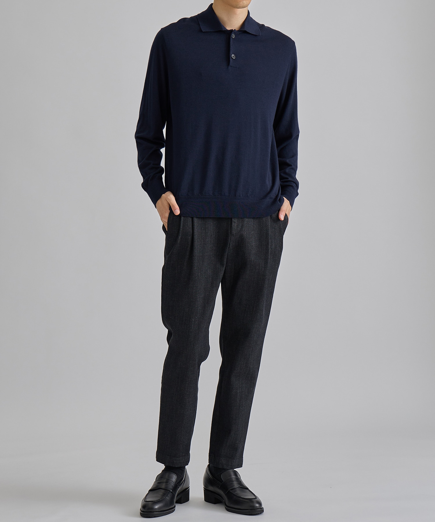 LORO PIANA CASHMERE SILK KNIT POLO